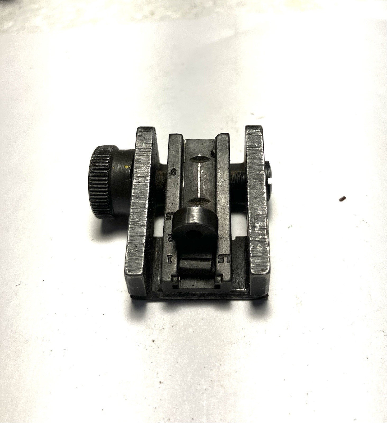 ORIGINAL WW2 M1 CARBINE MILLED REAR SIGHT H.I. HEMPHILL MFG. FOR INLAND