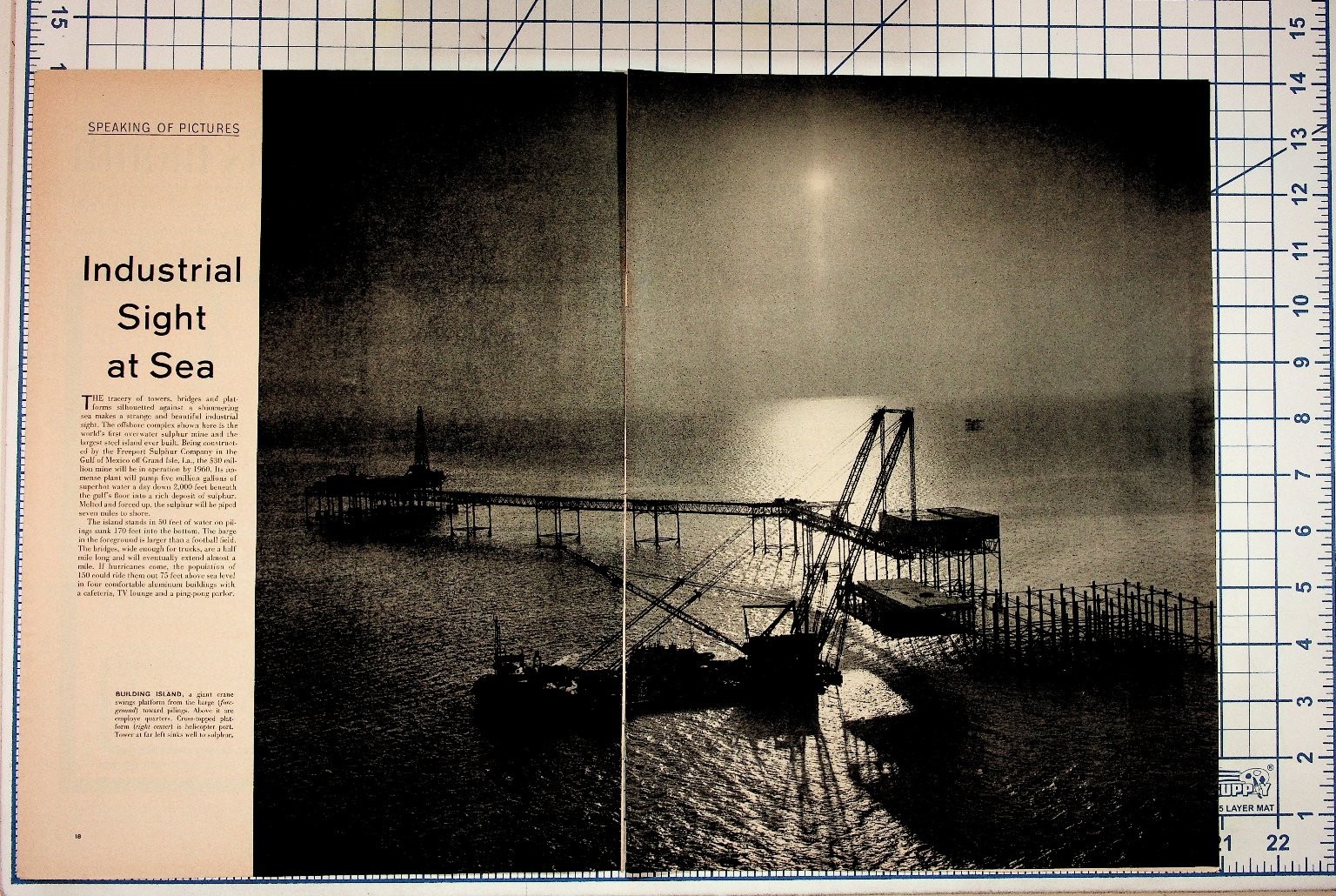 1960 Freeport Sulphur Offshore Mine Grand Isle LA Vintage Magazine Print Ad 1960 Freeport Sulphur Offshore Mine Grand Isle LA Vintage Magazine Print Ad