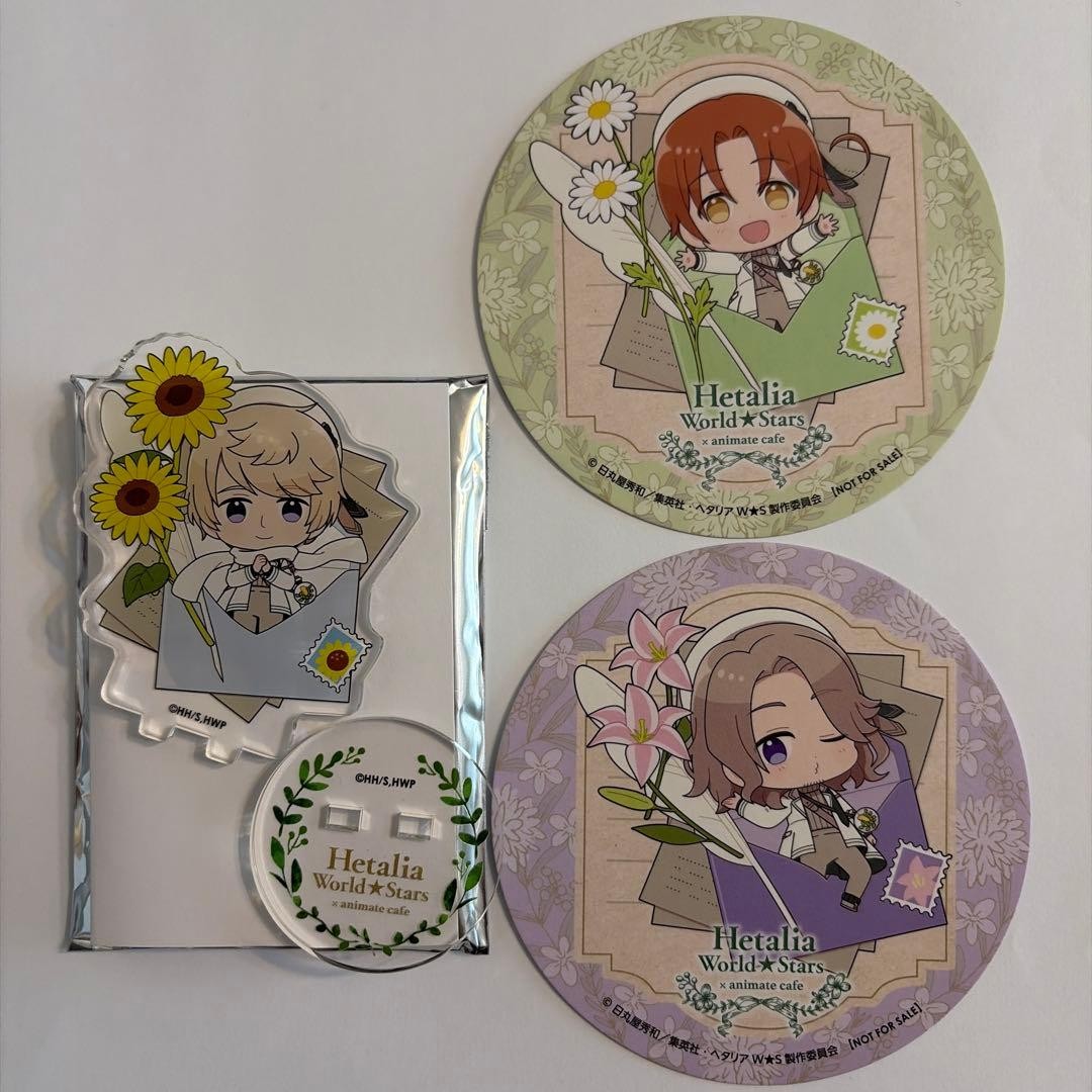 Hetalia World Stars x Animate Cafe Acrylic Stand / Coaster