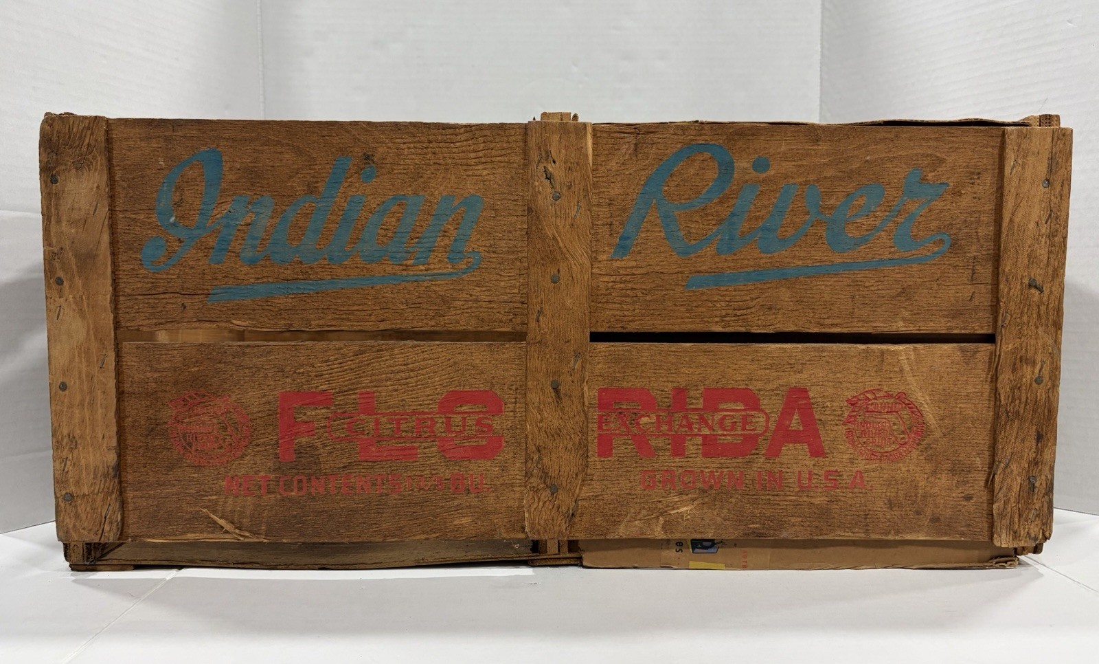 Vintage Wooden Crate Indian River Florida Wood Box 1930/1940? Vintage Wooden Crate Indian River Florida Wood Box 1930/1940?
