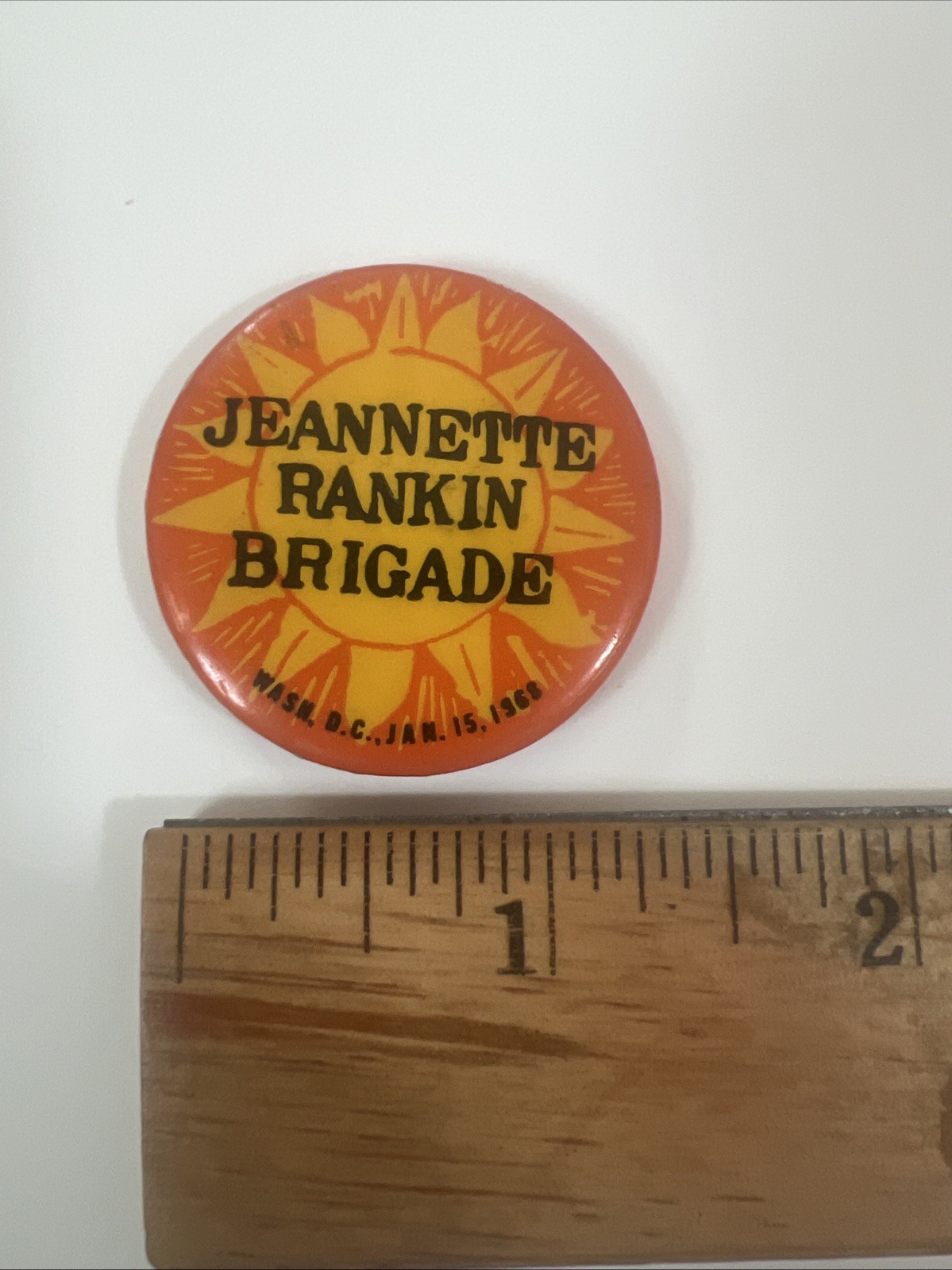 1968 JEANNETTE RANKIN BRIGADE ANTI WAR PEACE VIETNAM WAR PROTEST PINBACK 1968 JEANNETTE RANKIN BRIGADE ANTI WAR PEACE VIETNAM WAR PROTEST PINBACK