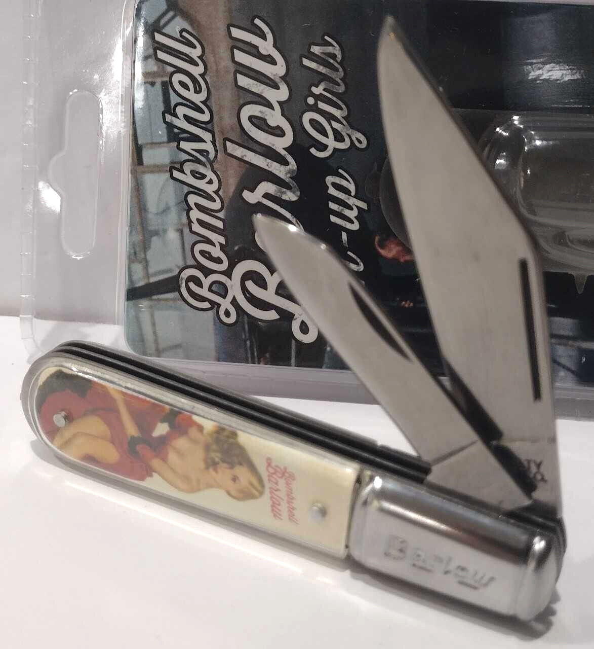 Bombshell Pin Up Girls Synthetic Handles 2 Blade BARLOW Pocket Knife Pen (WWII) Bombshell Pin Up Girls Synthetic Handles 2 Blade BARLOW Pocket Knife Pen (WWII)
