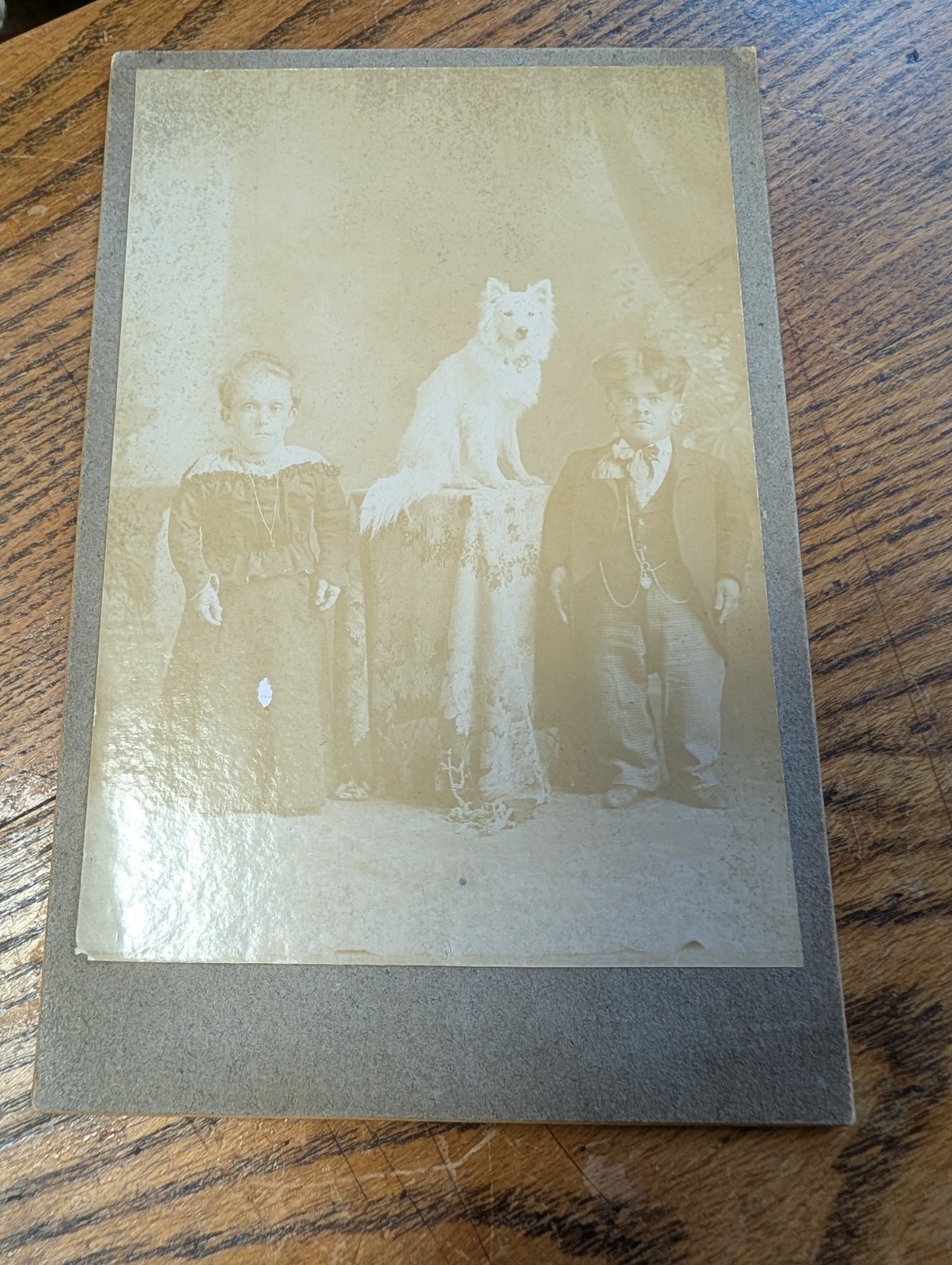 6 Different Cabinet Card Photos of Noble Winner Midget Monticello Iowa Circus