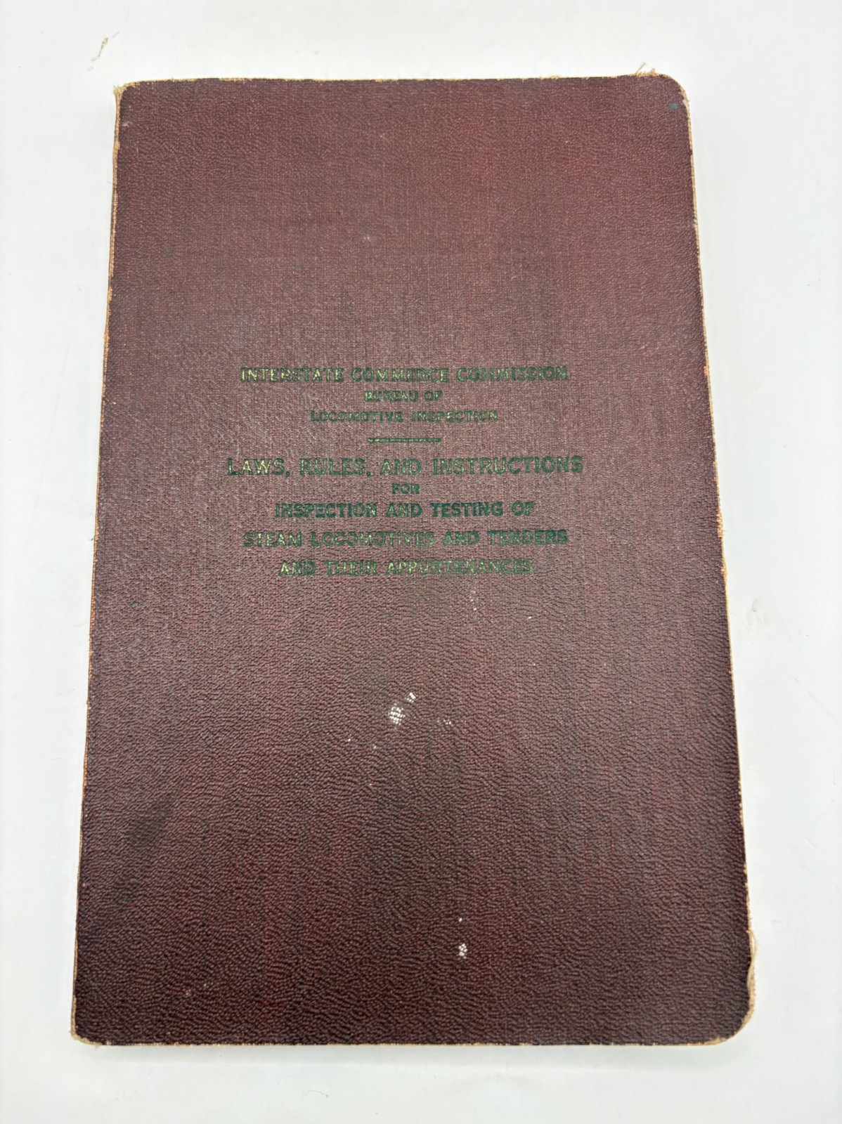 Vtg 1929 Interstate Commerce Steam Locomotive Inspection Law Trains Rule Book Vtg 1929 Interstate Commerce Steam Locomotive Inspection Law Trains Rule Book