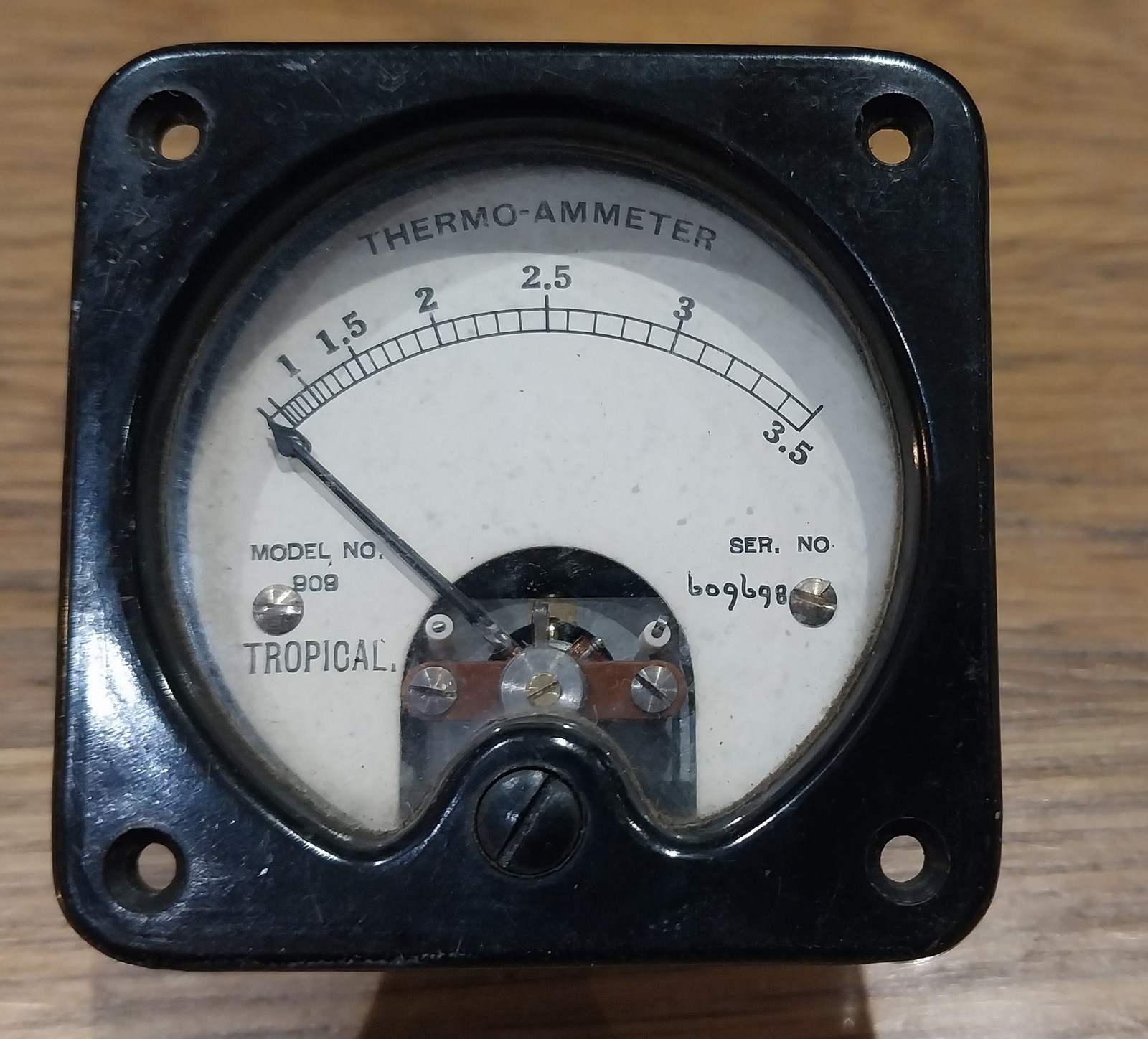 Ex-MOD AM RAF Aircraft Weston Thermo-Ammeter Model 909 Tropical Moving COil