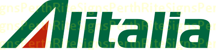 Alitalia Sticker 100mm length | toolbox, car window, laptop + Set of 2