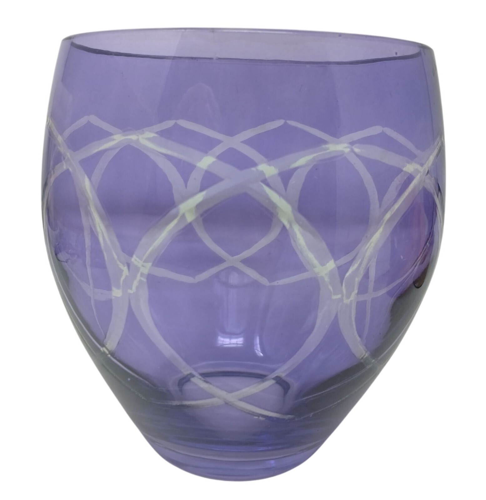 Amethyst Purple Glass Flashed Etched Glass Bowl Vase 4.75 Amethyst Purple Glass Flashed Etched Glass Bowl Vase 4.75