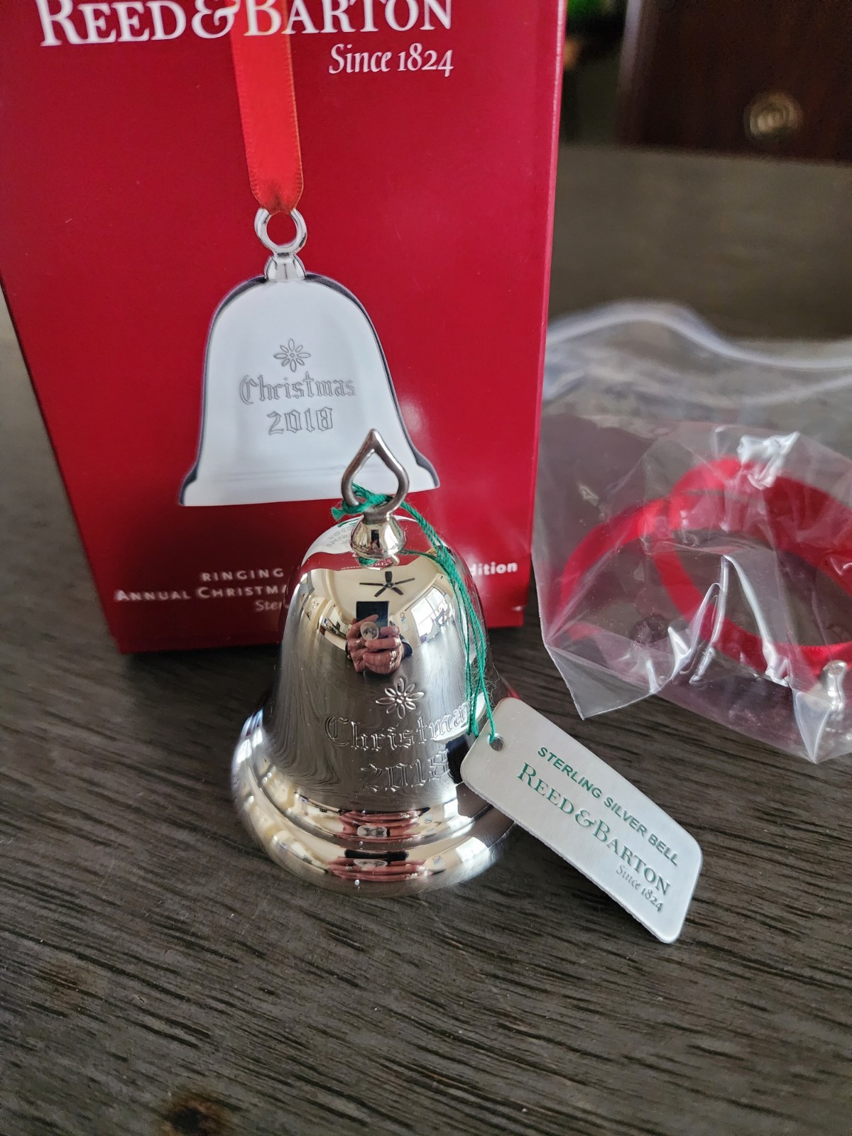 Annual 2018 Sterling Silver Christmas Bell Ornament by Reed & Barton ~ NIB Annual 2018 Sterling Silver Christmas Bell Ornament by Reed & Barton ~ NIB