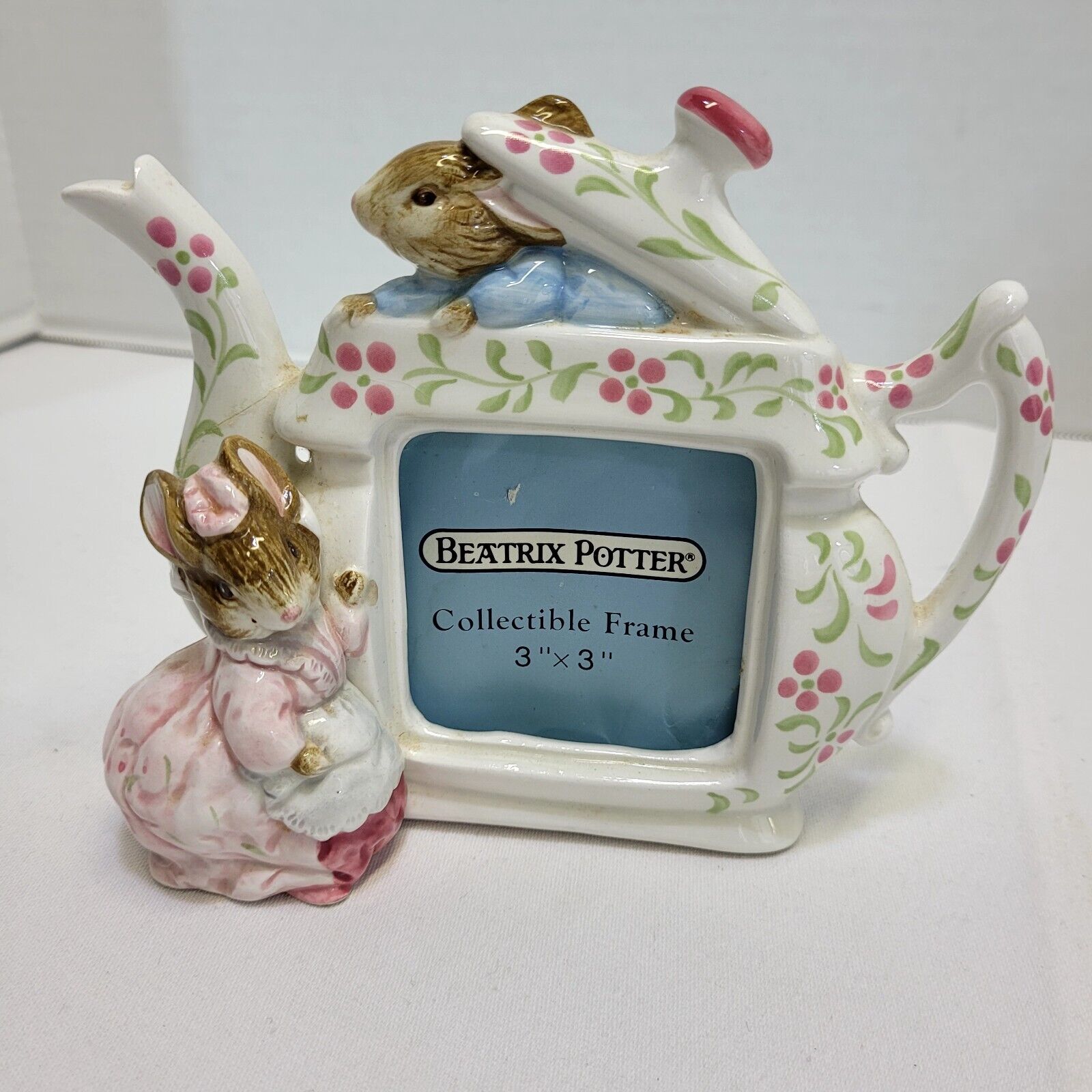 Schmidt Beatrix Potter The Tailor Of Gloucoster Ceramic Picture Frame 3X3 Teapot
