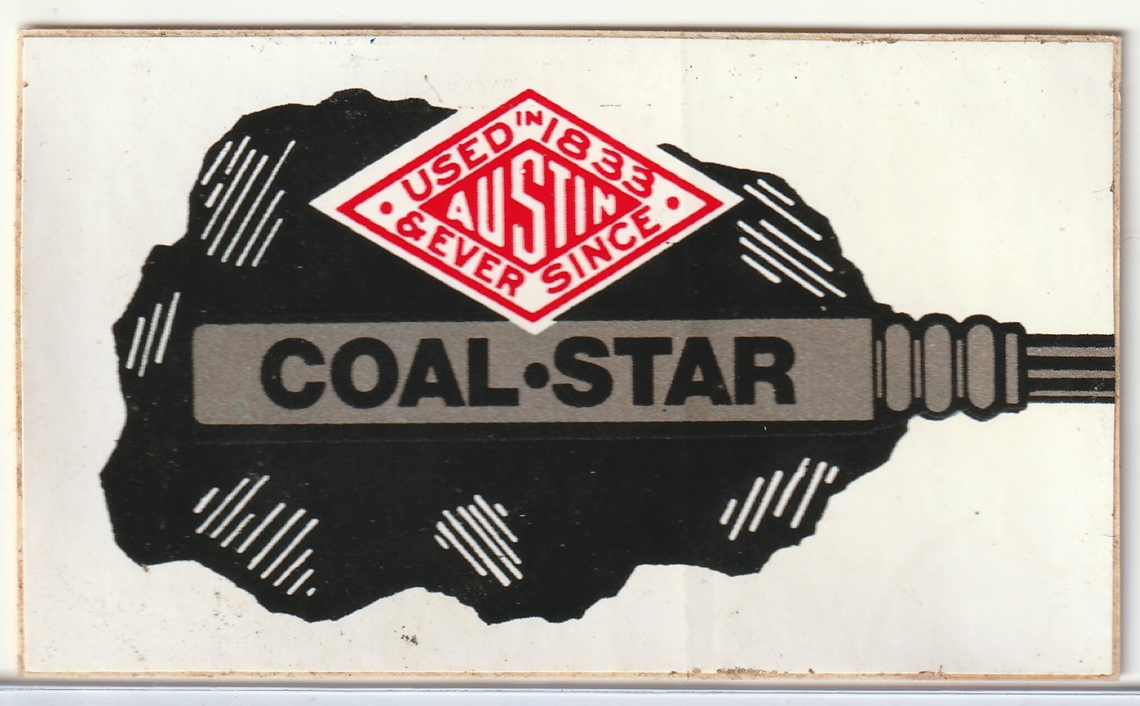 Vintage Austin Powder Coal Star Coal Mining Sticker Decal 