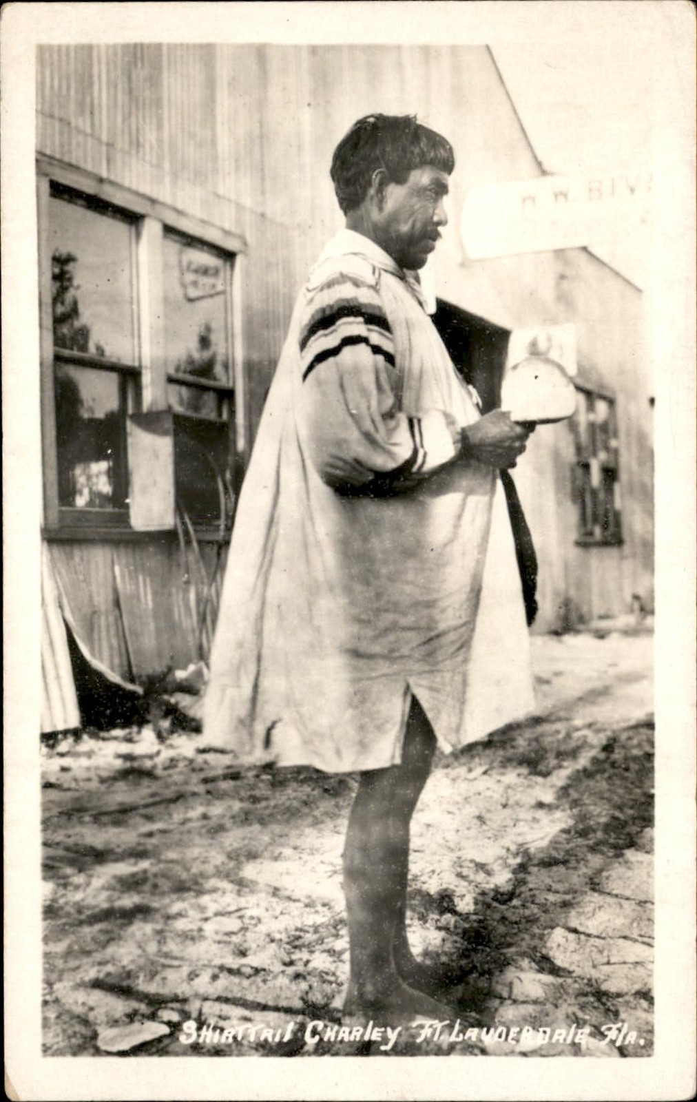Shirttail Charley Seminole Ft. Lauderdale PUNISHED REST OF LIFE c1915 RPPC bhn