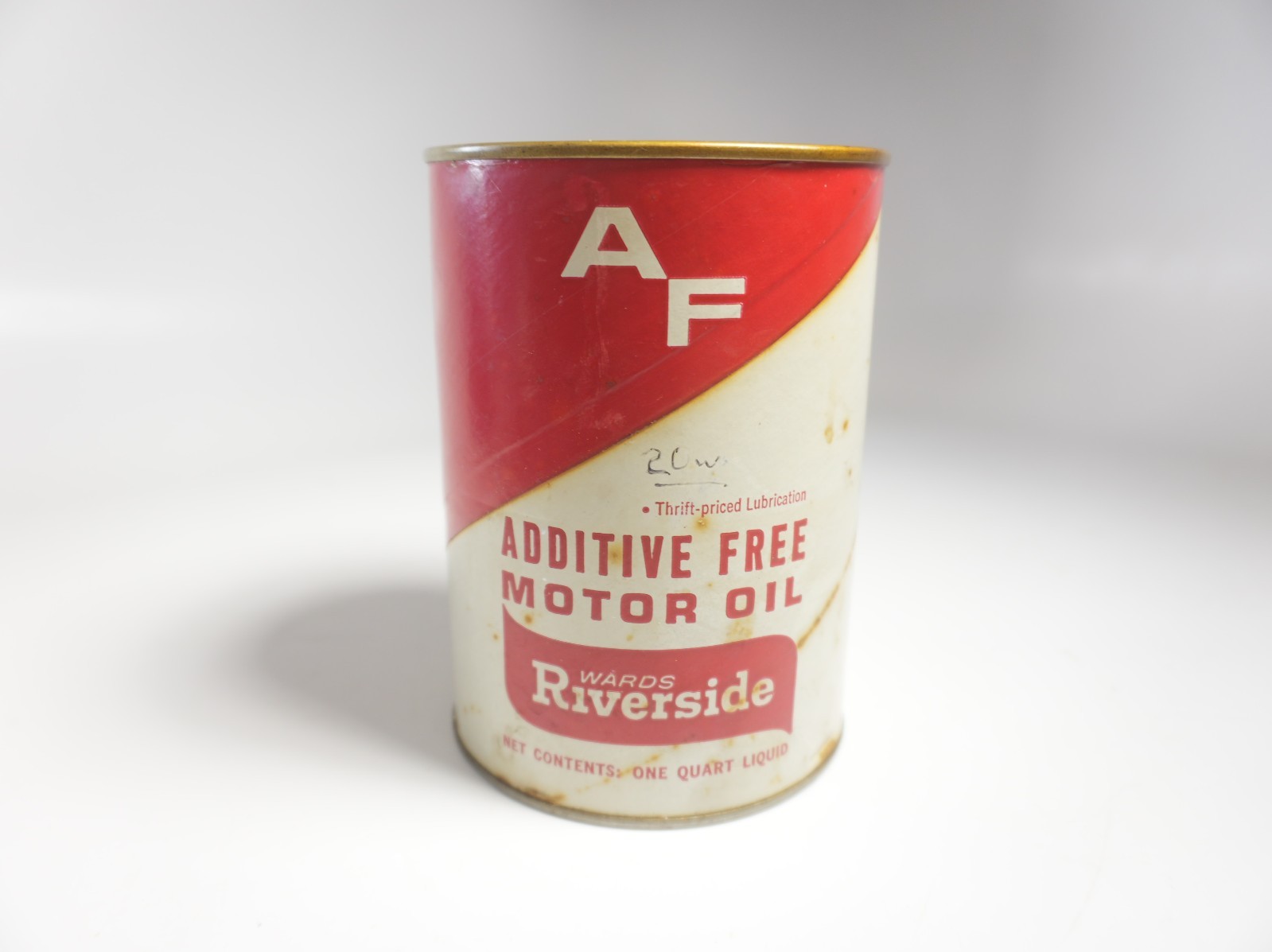 Vintage Montgomery Wards Riverside Additive Free Motor Oil 1 Quart can