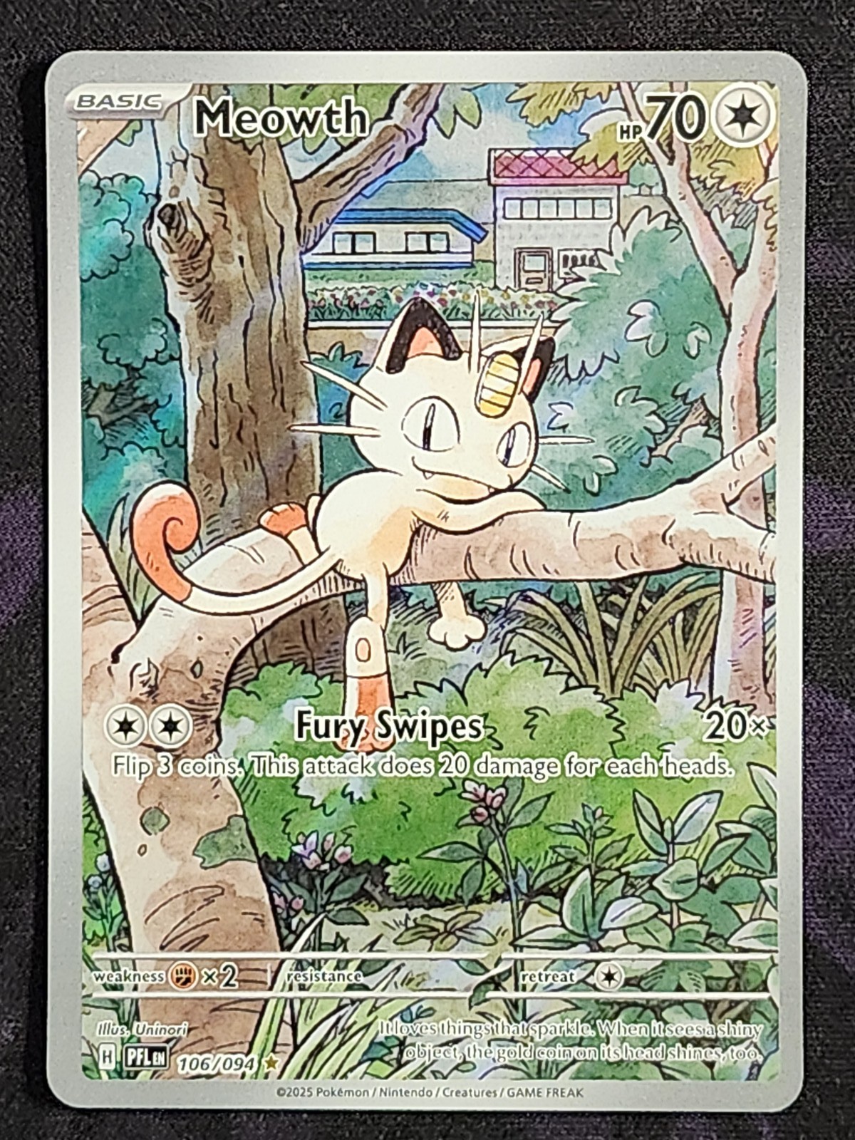 Pokemon Meowth 106/094 Phantasmal Flames PFL