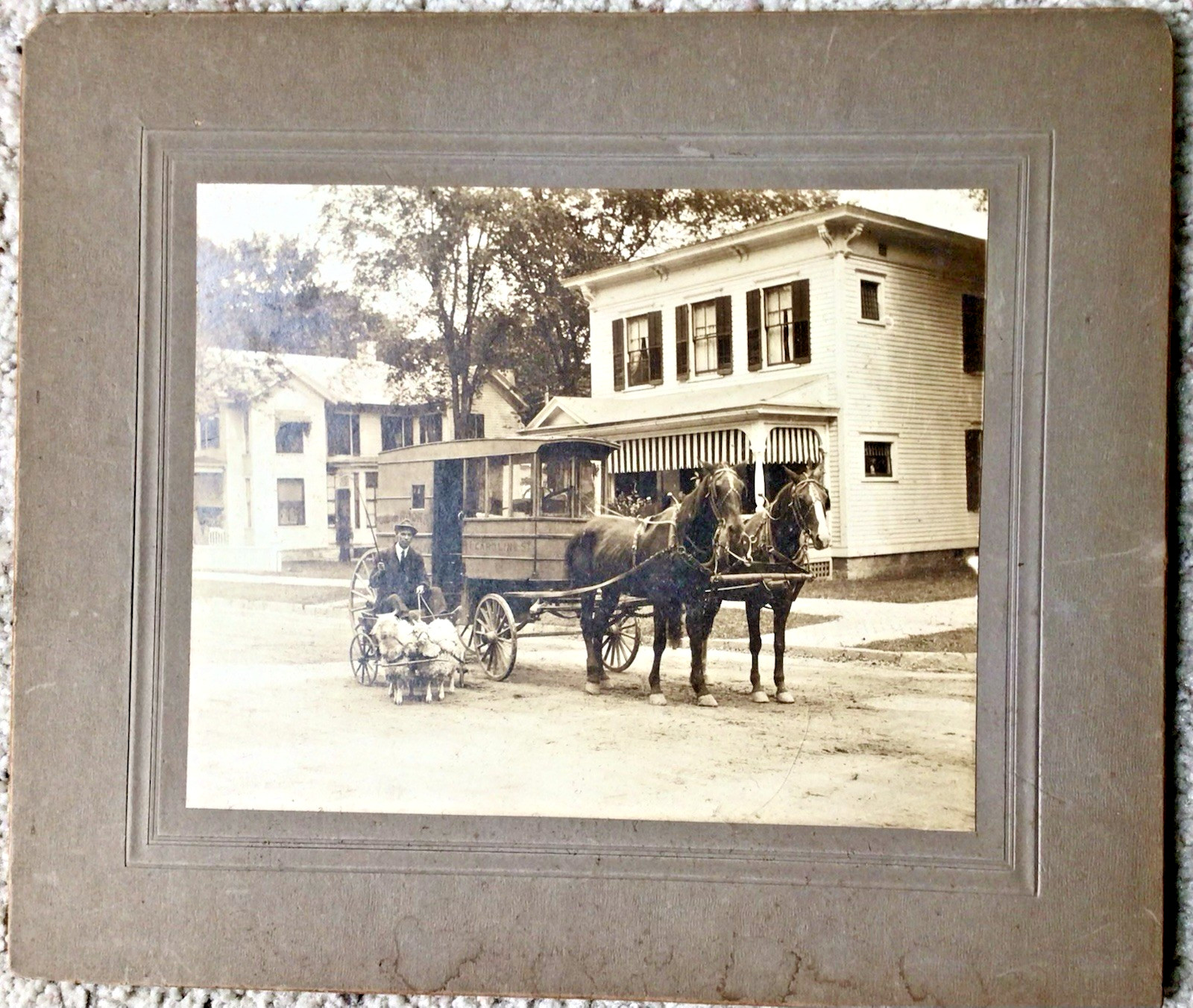 1880 Saratoga Springs NY Photography. G. Books, Mobile Bookstore, 1 Caroline