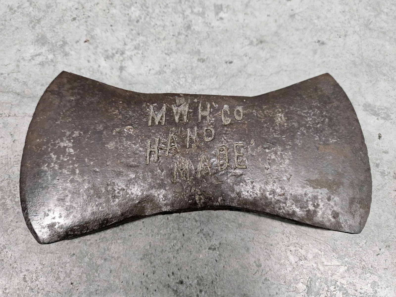 M.W.H.CO. HAND MADE Double Bit Axe Head Marshall Wells Hardware MWH CO M.W.H.CO. HAND MADE Double Bit Axe Head Marshall Wells Hardware MWH CO