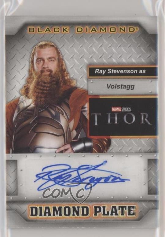 2021 Upper Deck Marvel Black Diamond Plate Ray Stevenson as Volstagg Auto 1j8