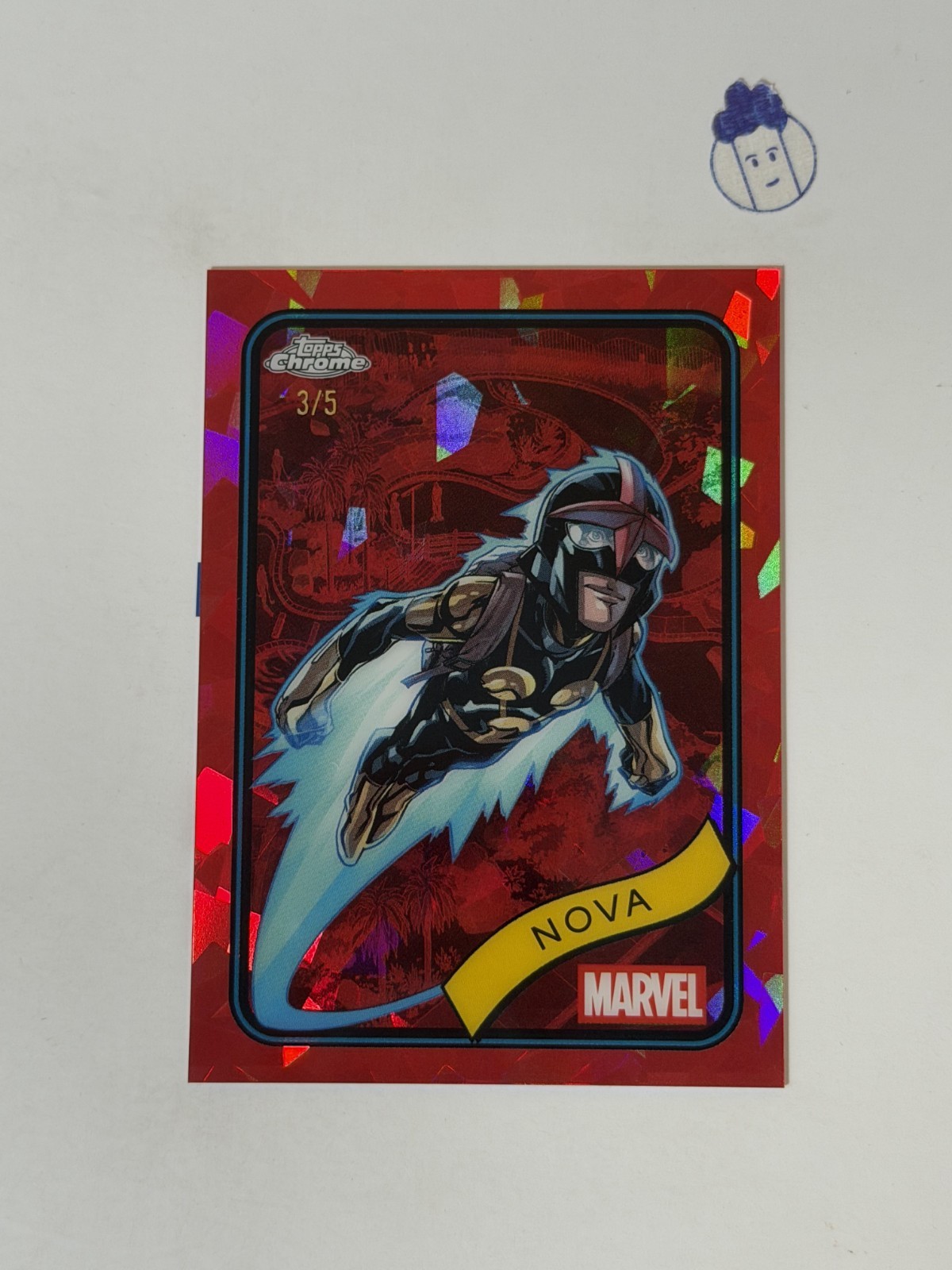2025 Topps Chrome Marvel #23 Nova Base Red 3/5