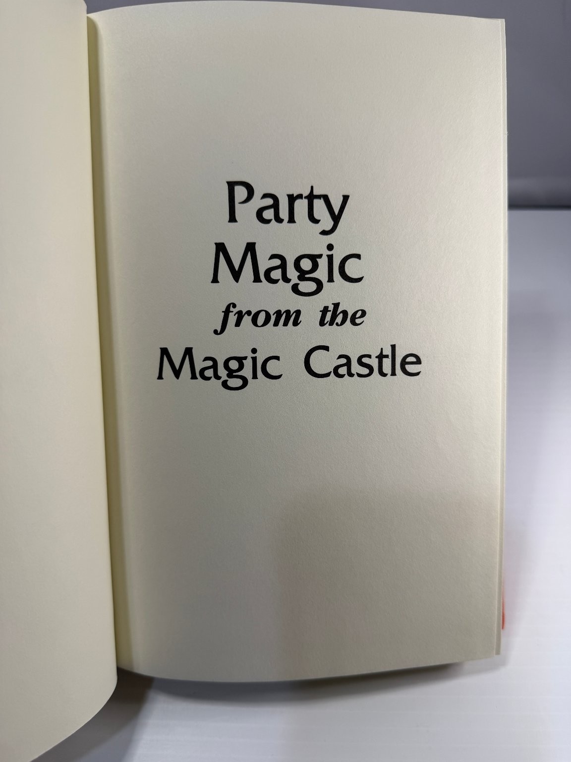 Magic Castle Party Magic from the Magic Castle Book 1980 Hardcover First Edition