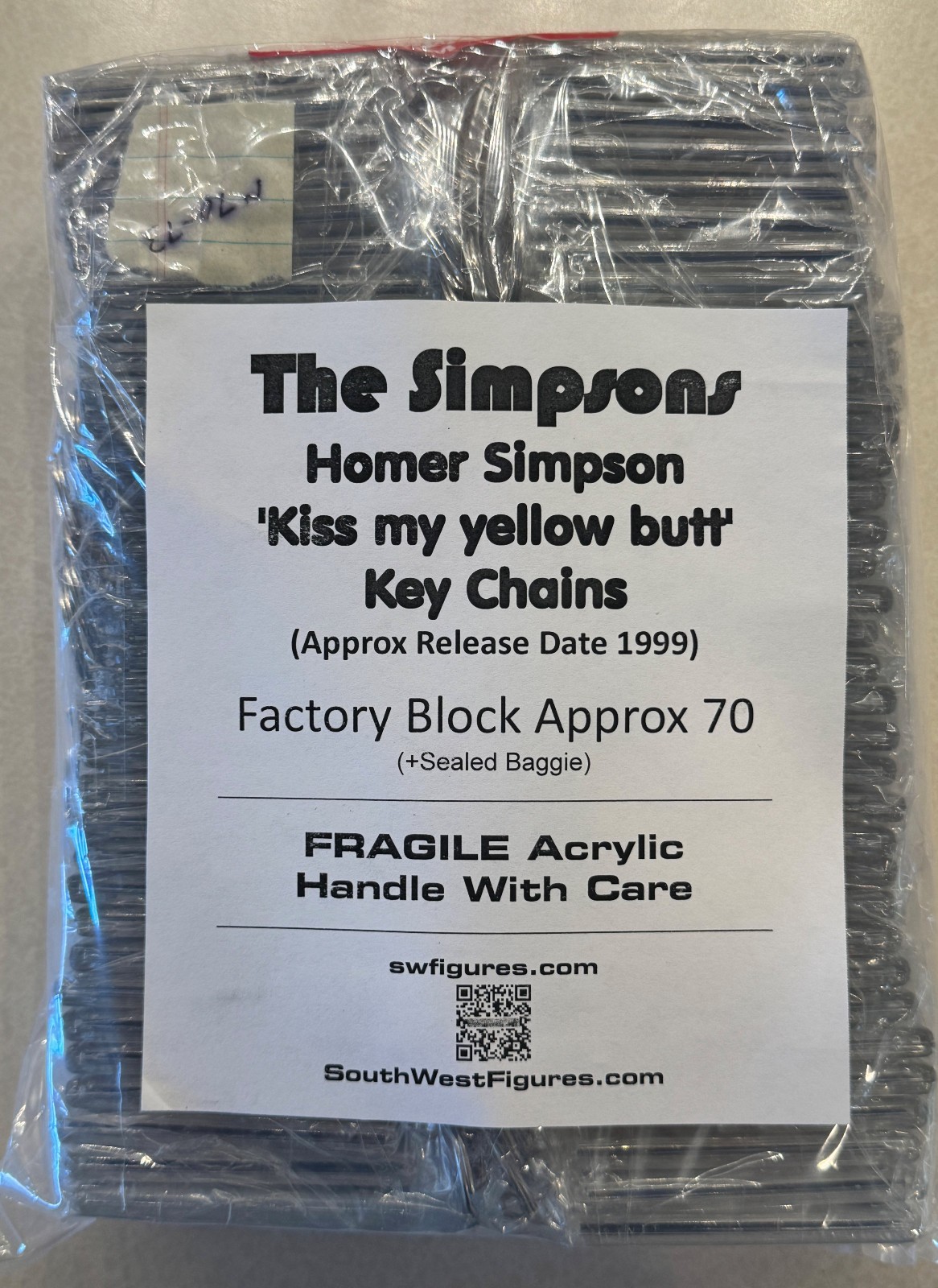 ~70x Block 1999 The Simpsons: Homer \'Kiss my yellow..butt Key Chains New Sealed ~70x Block 1999 The Simpsons: Homer \'Kiss my yellow..butt Key Chains New Sealed