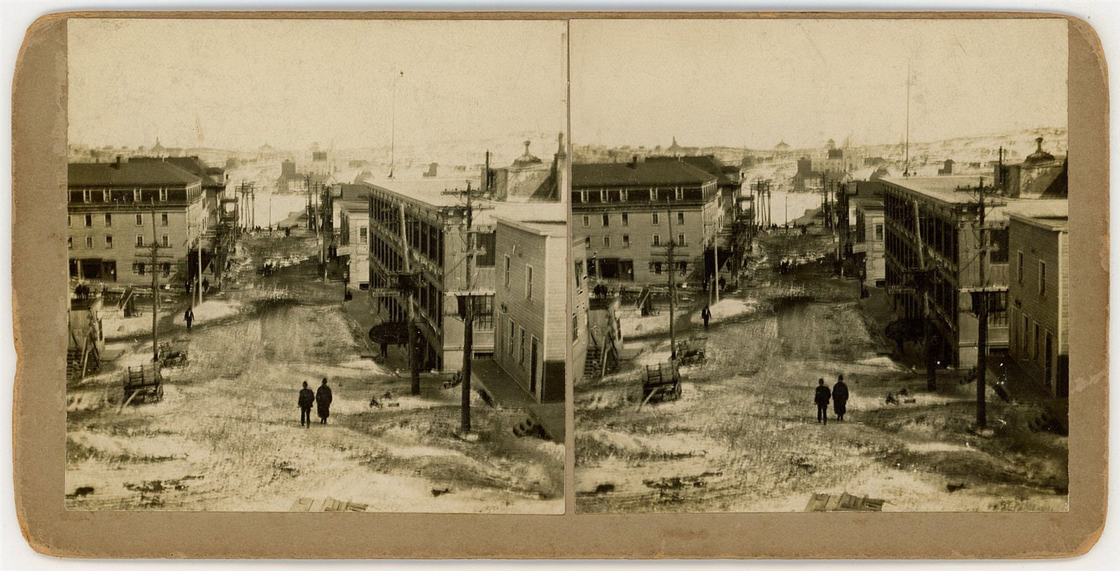 CANADA STEREOVIEW - Ontario - Cobalt - Street Scene - FC Stephenson c1910 RARE