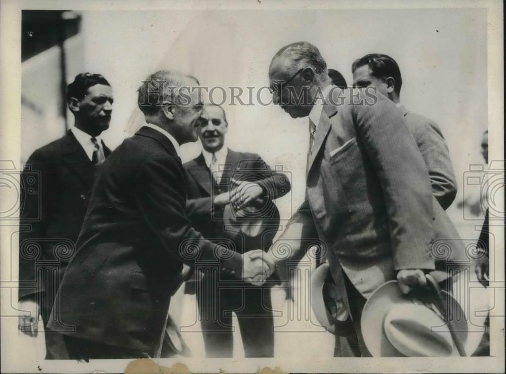 1930 Press Photo Pres. Ortiz Rubio, Dwight W. Morrow, U. S. Ambassador 1930 Press Photo Pres. Ortiz Rubio, Dwight W. Morrow, U. S. Ambassador