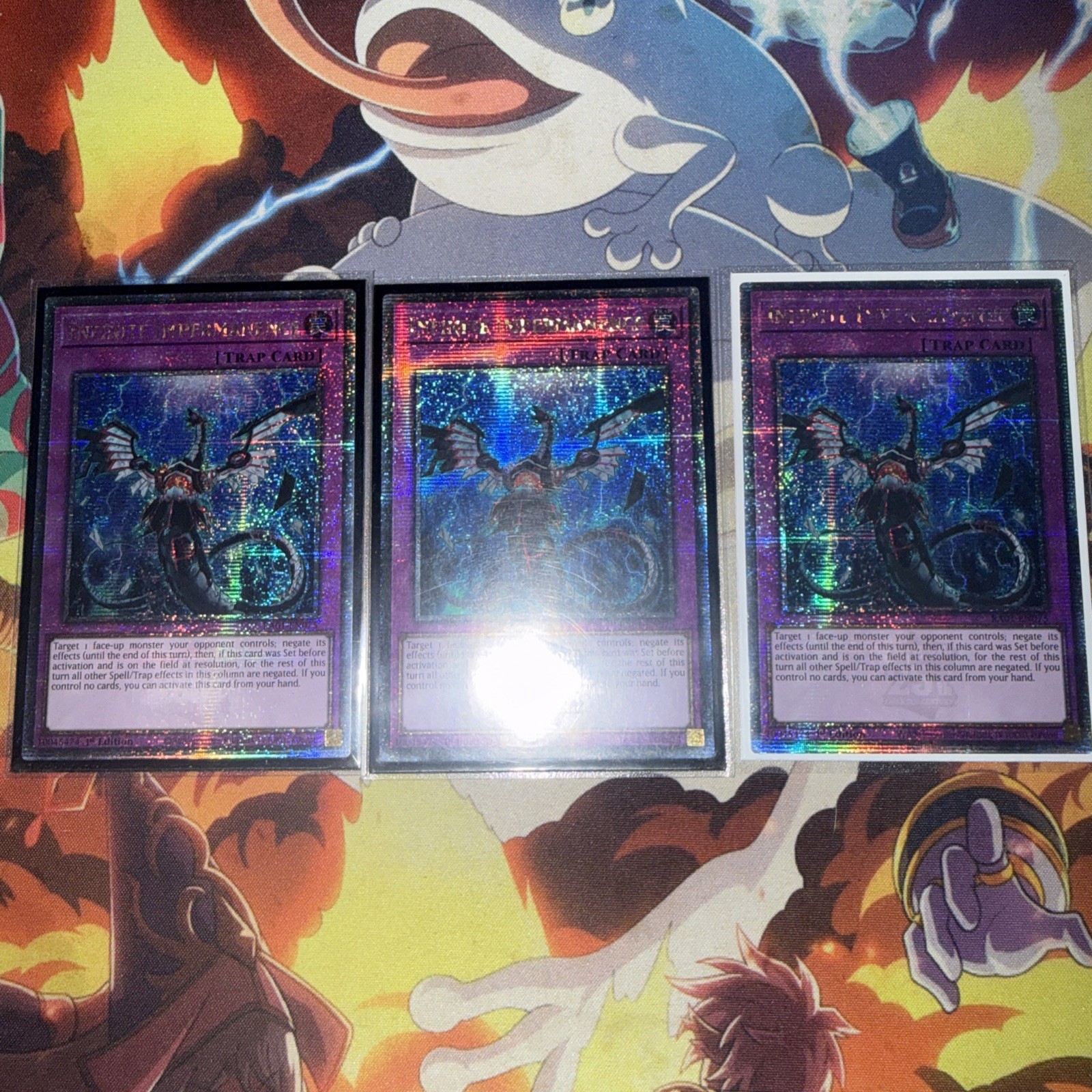 Yugioh: Infinite Impermanence - Quarter Century Secret Rare - RA01-EN075 x3 Yugioh: Infinite Impermanence - Quarter Century Secret Rare - RA01-EN075 x3