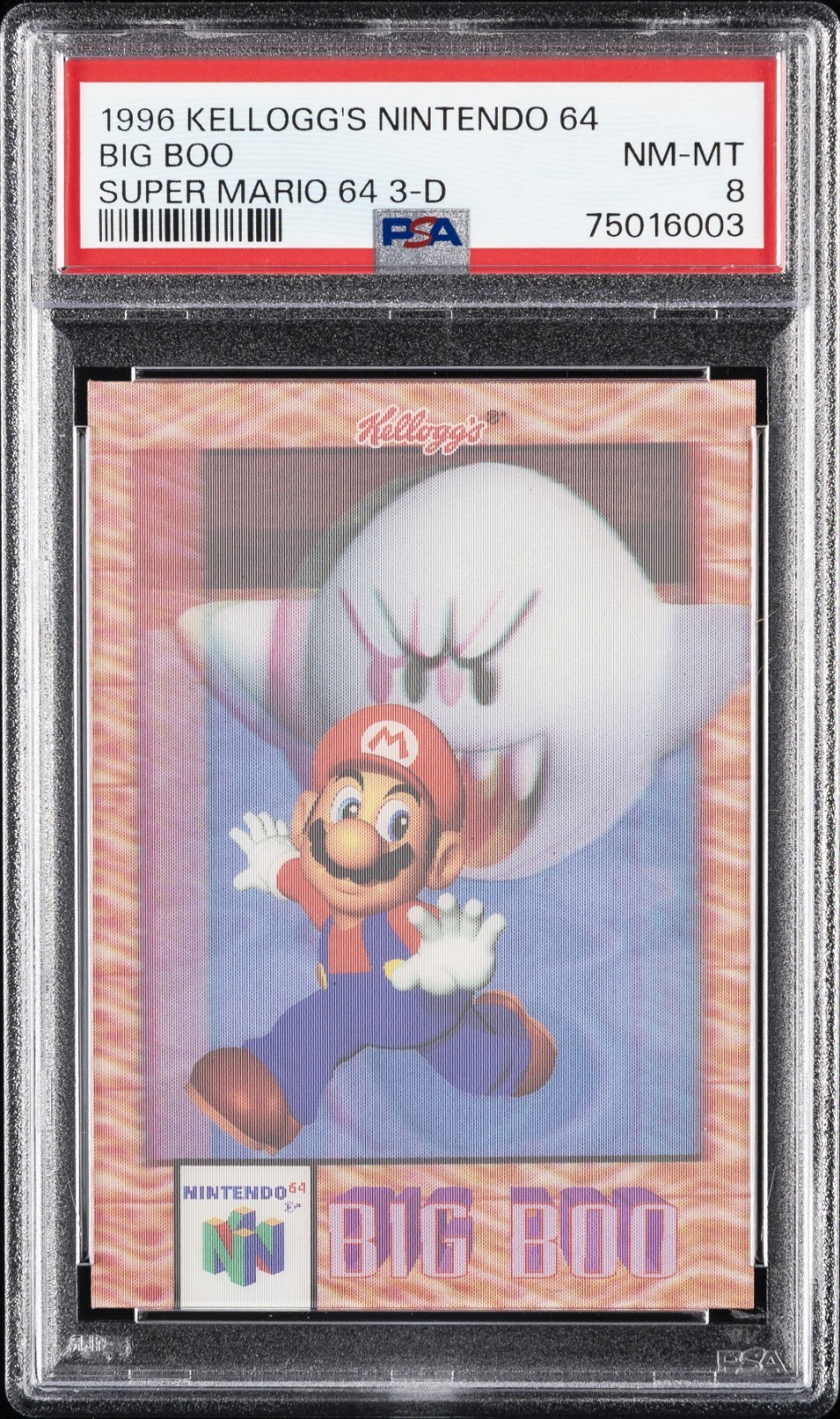 1996 KELLOGG\'S NINTENDO 64 SUPER MARIO 64 3-D BIG BOO PSA 8 1996 KELLOGG\'S NINTENDO 64 SUPER MARIO 64 3-D BIG BOO PSA 8