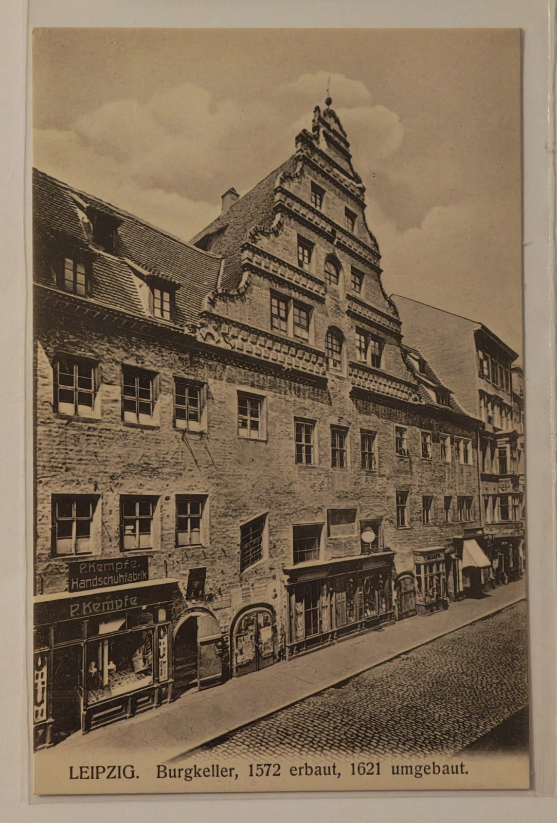 Postcard Leipzig Burgkeller 1907 before demolition old Leipzig glove factory glove factory Postcard Leipzig Burgkeller 1907 before demolition old Leipzig glove factory glove factory