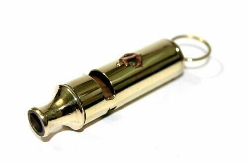 Solid Brass Hunter Anchor Whistle --\