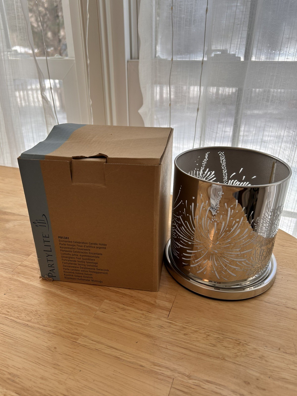 Partylite Enchanted Celebration Silver Candle Holder P 91341 NIB Retired
