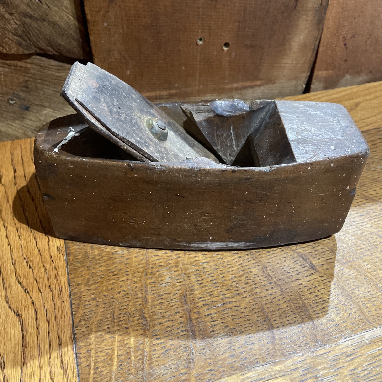 Vintage Wooden Plane / Tool Box / Wood Work Plaining / Film Prop Man Shed Gift