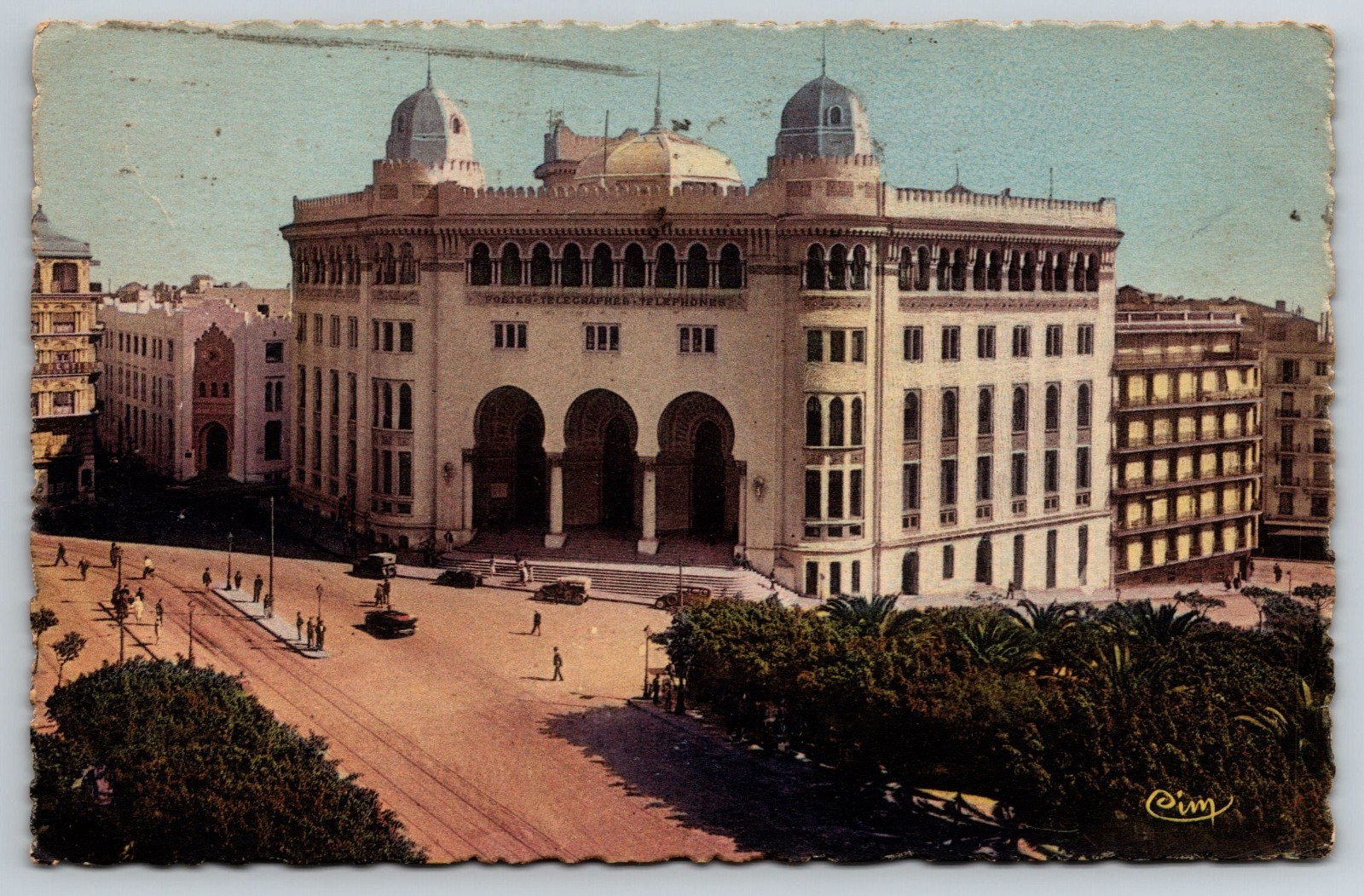 Post Office, Algiers, Algeria 1930s postcard