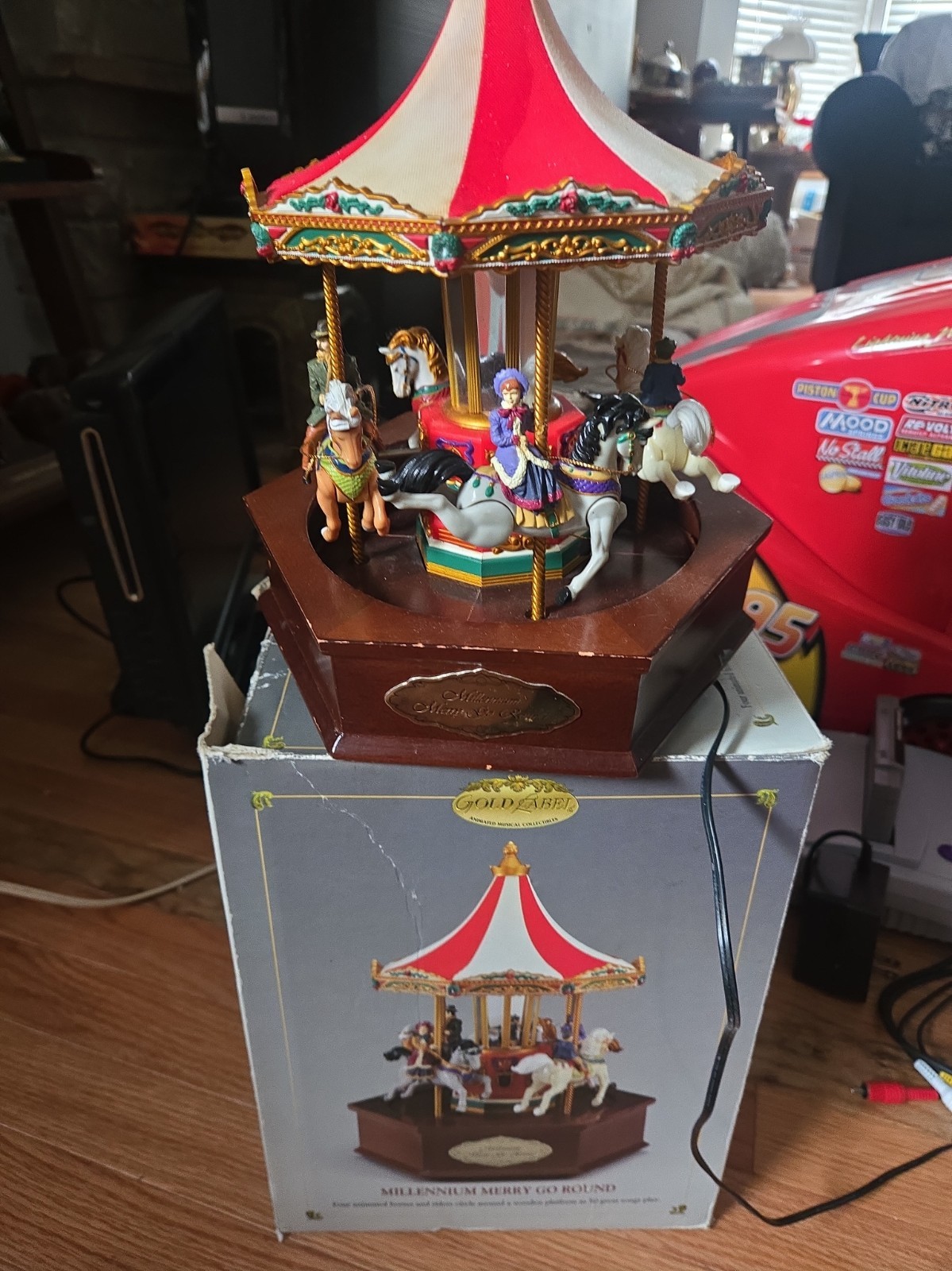 Mr Christmas 1999 Gold Label Millenium Merry Go Round Musical Animated 4 horses Mr Christmas 1999 Gold Label Millenium Merry Go Round Musical Animated 4 horses