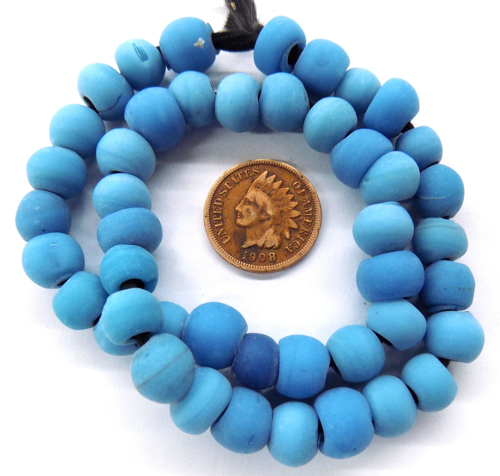 45 Southwest Blue Padre African Trade Beads   #1880   Bin 66