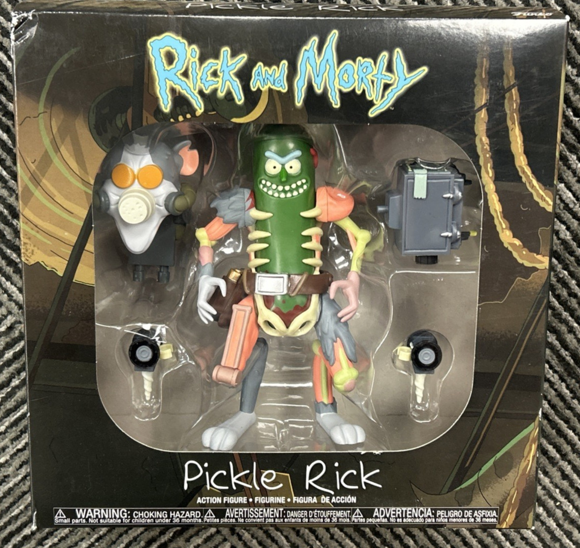 Funko Rick and Morty Pickle Rick Action Figure 2018 Adult Swim New Damaged Box