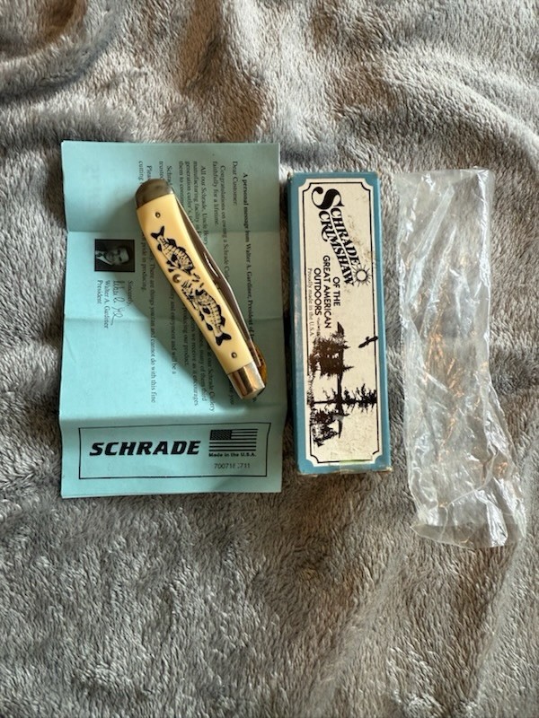 Schrade Shrimshaw Trapper Knife 