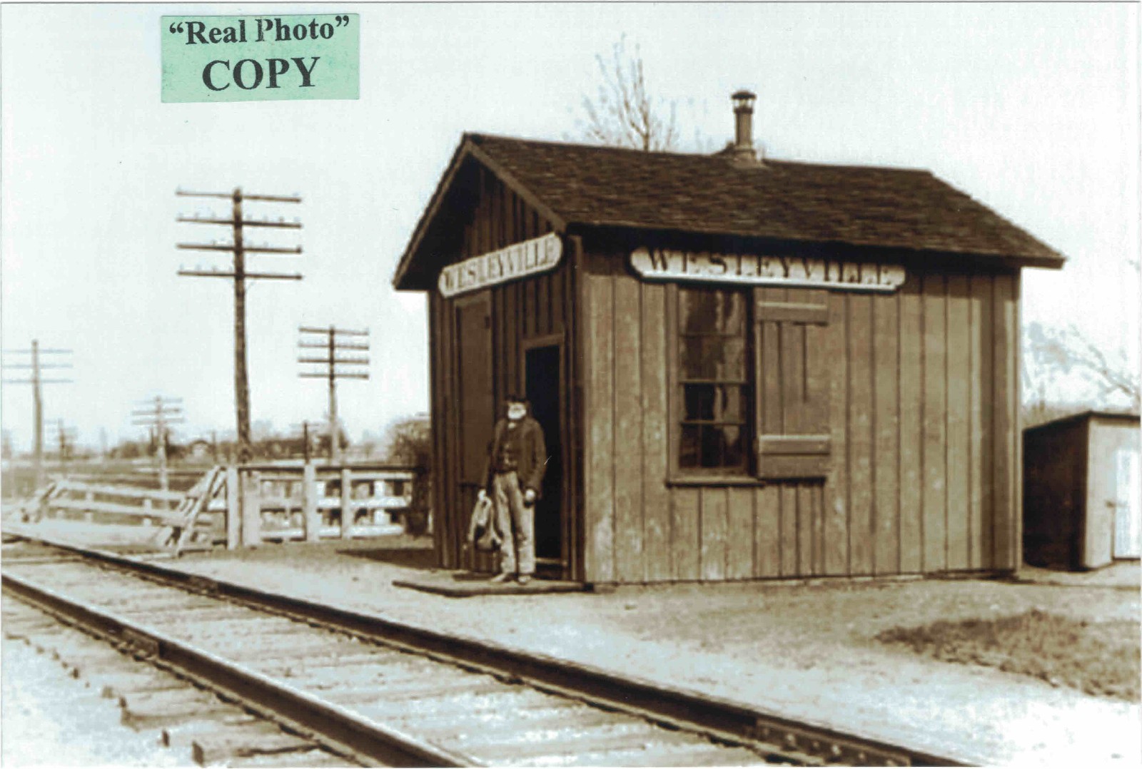 LS&MS and NKP shared Railroad Depot (train station) at Wesleyville, Erie Co., PA LS&MS and NKP shared Railroad Depot (train station) at Wesleyville, Erie Co., PA