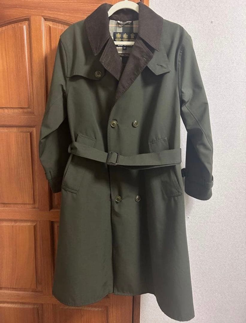 Barbour x Whitley Non-Wax Long Coat Men Rare Outdoor Collaboration Model Limited