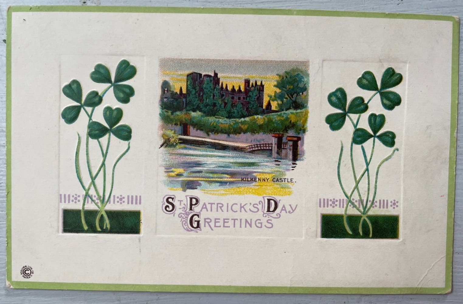 Vintage Victorian Postcard 1901-1910 St. Patrick\'s Day Greetings - Shamrocks Vintage Victorian Postcard 1901-1910 St. Patrick\'s Day Greetings - Shamrocks