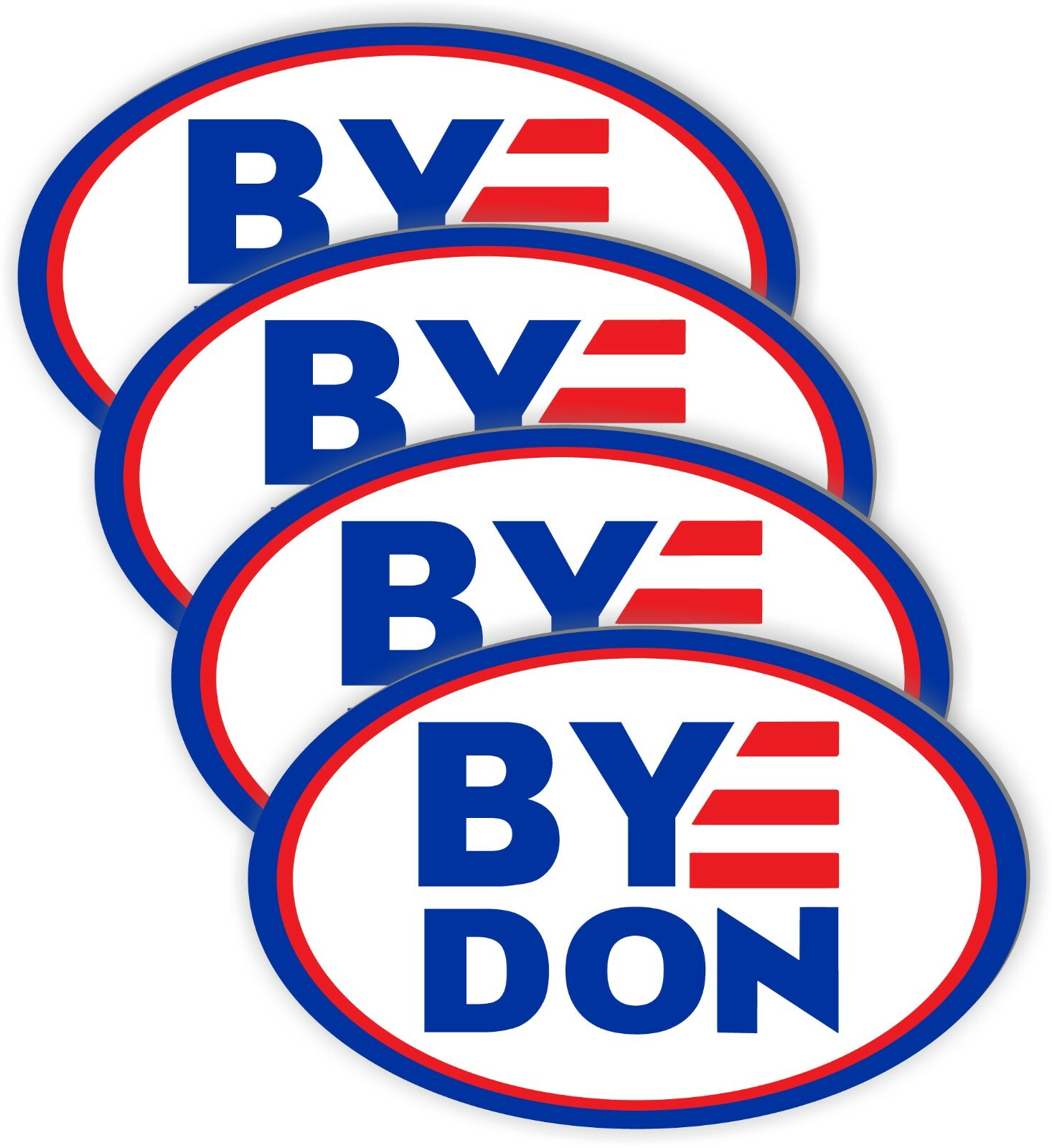 4 Pack BYEDON Joe Biden for President 2020 Bumper Sticker Decal oval 5.5\