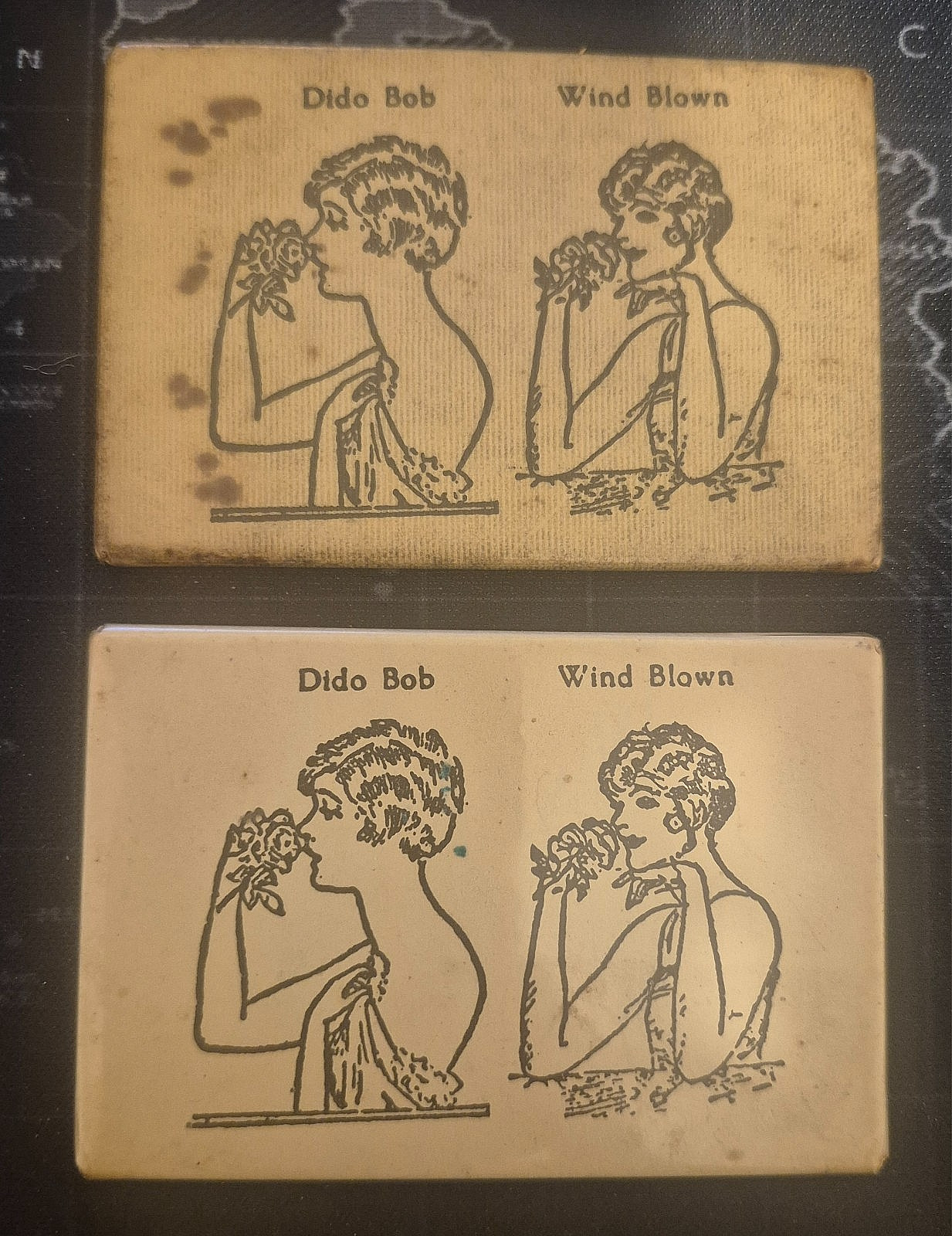 Authentic (2) 1920s 1930s (Naughty Nellie Trick Risque Graphic Pocket Mirrors) Authentic (2) 1920s 1930s (Naughty Nellie Trick Risque Graphic Pocket Mirrors)