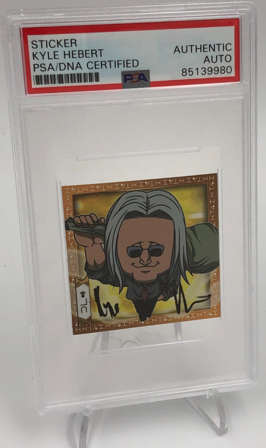 KYLE HEBERT PSA AUTO Authentic Signed on Sticker AMERICAN VOICE ACTOR ANIME