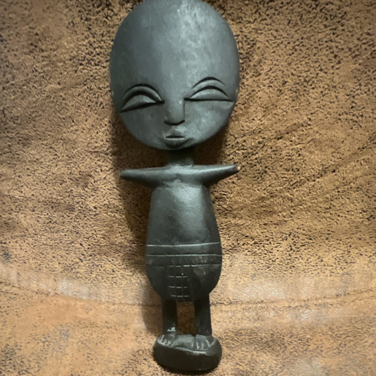 Genuine authentic  piece of vintage African AKUA’BA fertility doll hand carved