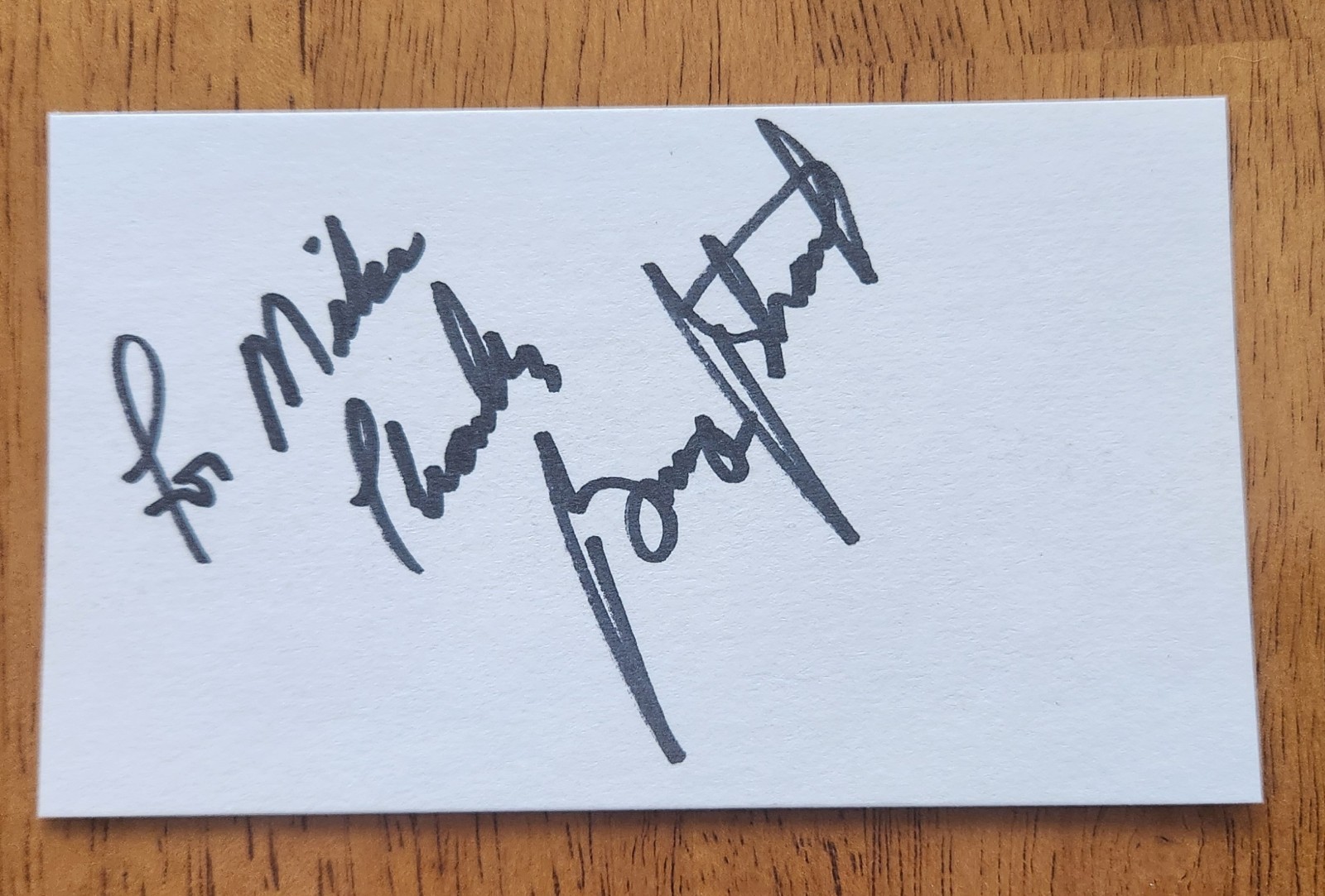 Autographed George Strait 3x5 card w/loa *personalized* COUNTRY MUSIC LEGEND Autographed George Strait 3x5 card w/loa *personalized* COUNTRY MUSIC LEGEND