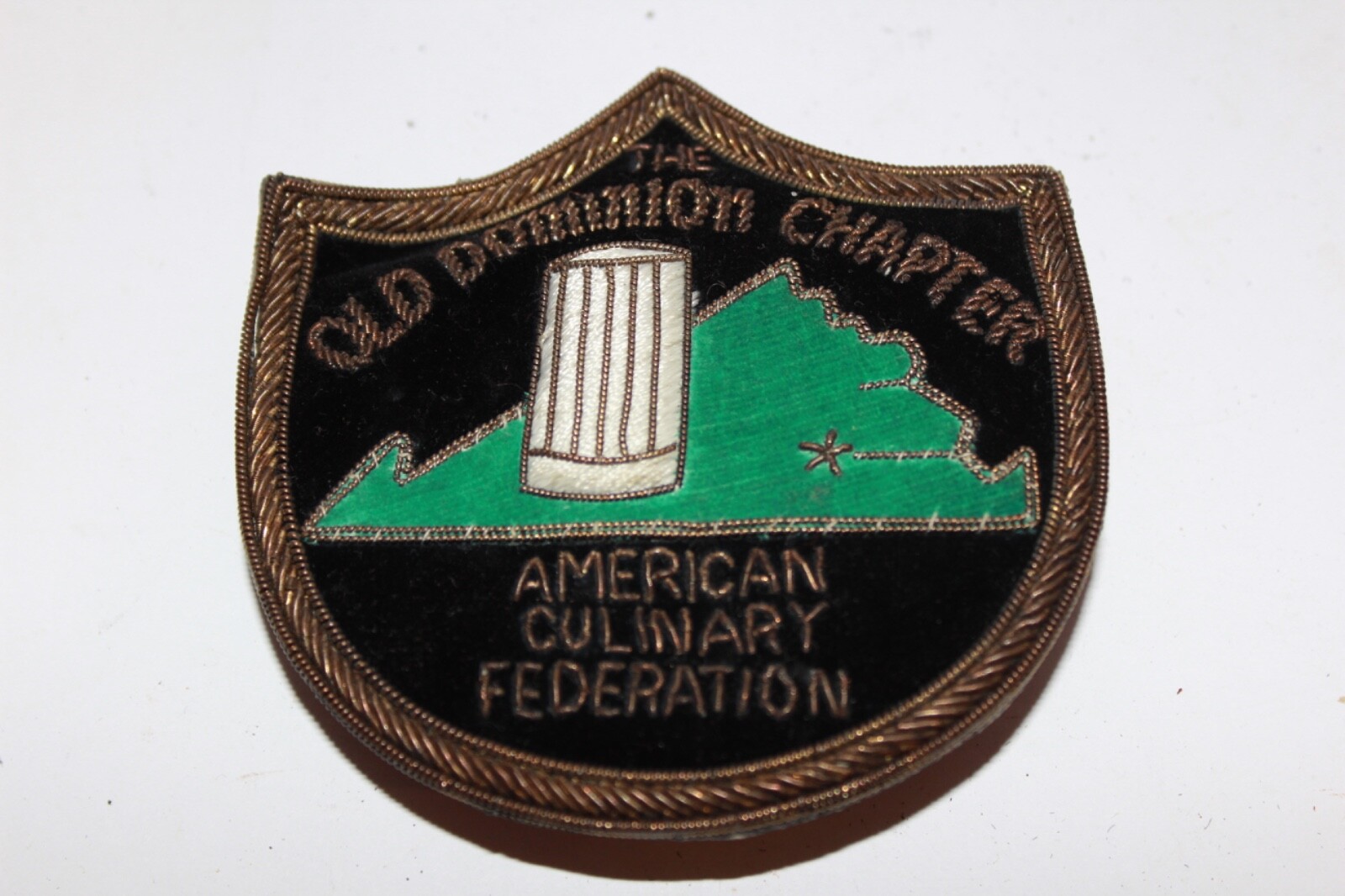 Post WW2 Bullion Patch American Culinary Federation Old Dominion Chapter RARE