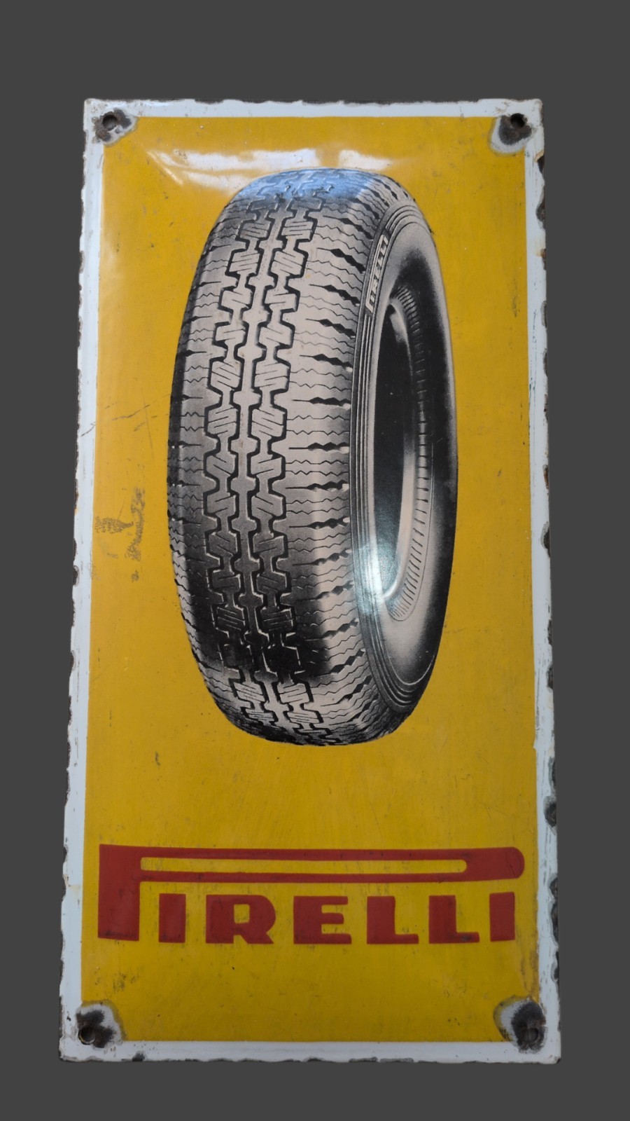 Genuine Original 1960s Vintage PIRELLI Cinturato CA67 Enamel Sign 40cm by 20cm
