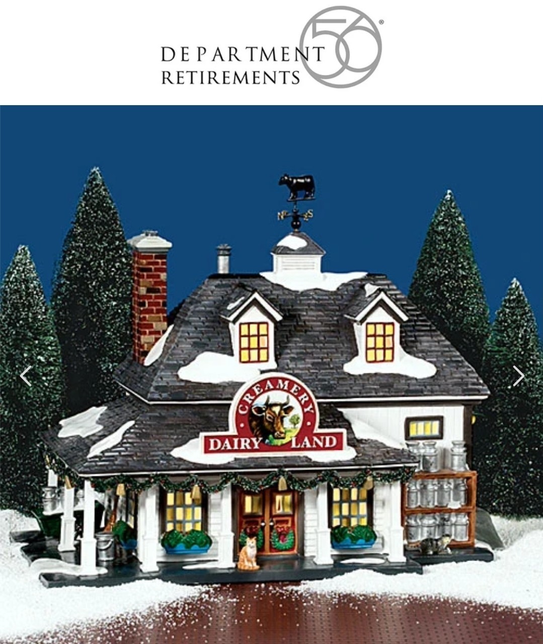 Dept 56 Snow Village Dairy Land Creamery Nice Retired # 56.55308 New In Box