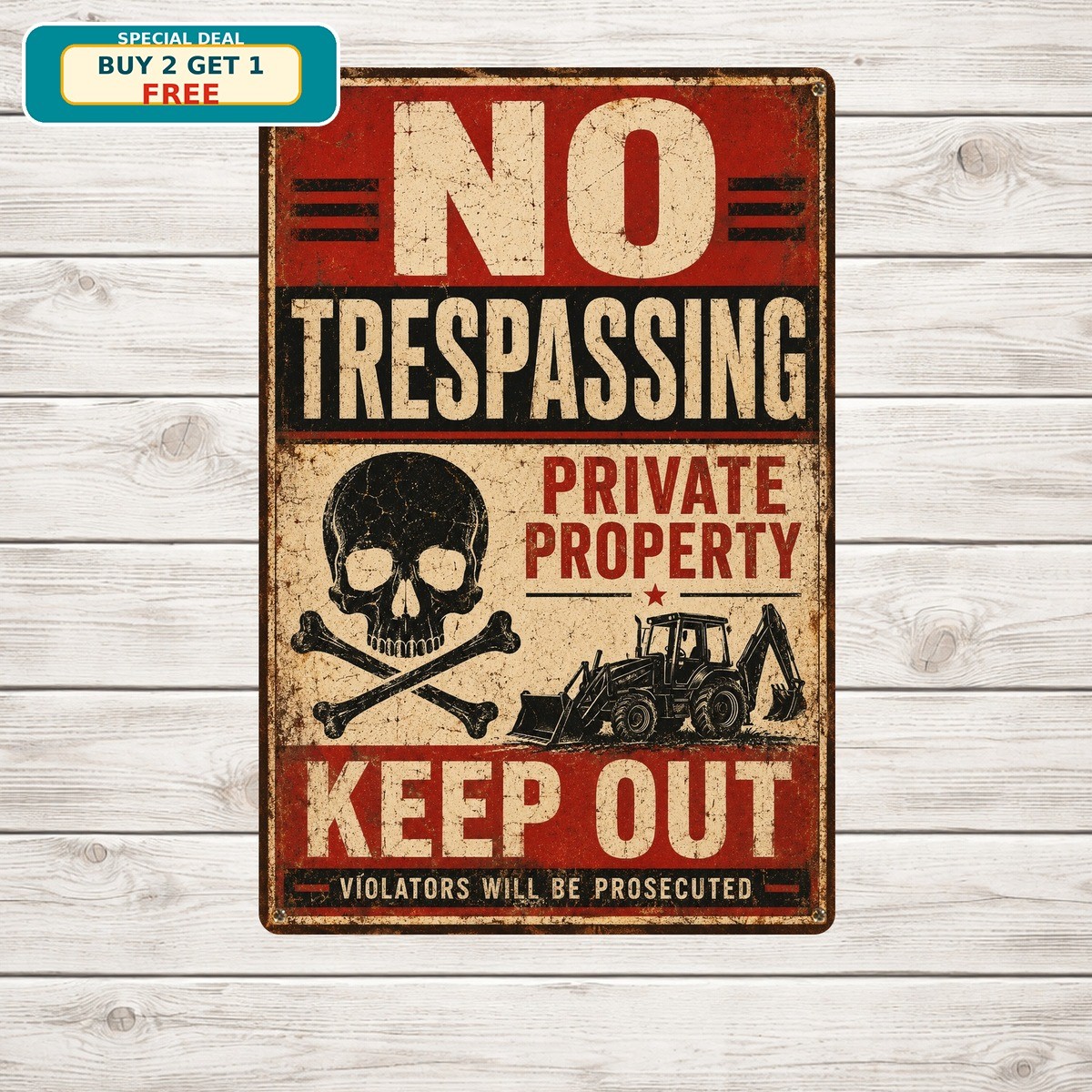 Warning We Have Guns No Trespassing Property Security Metal Sign