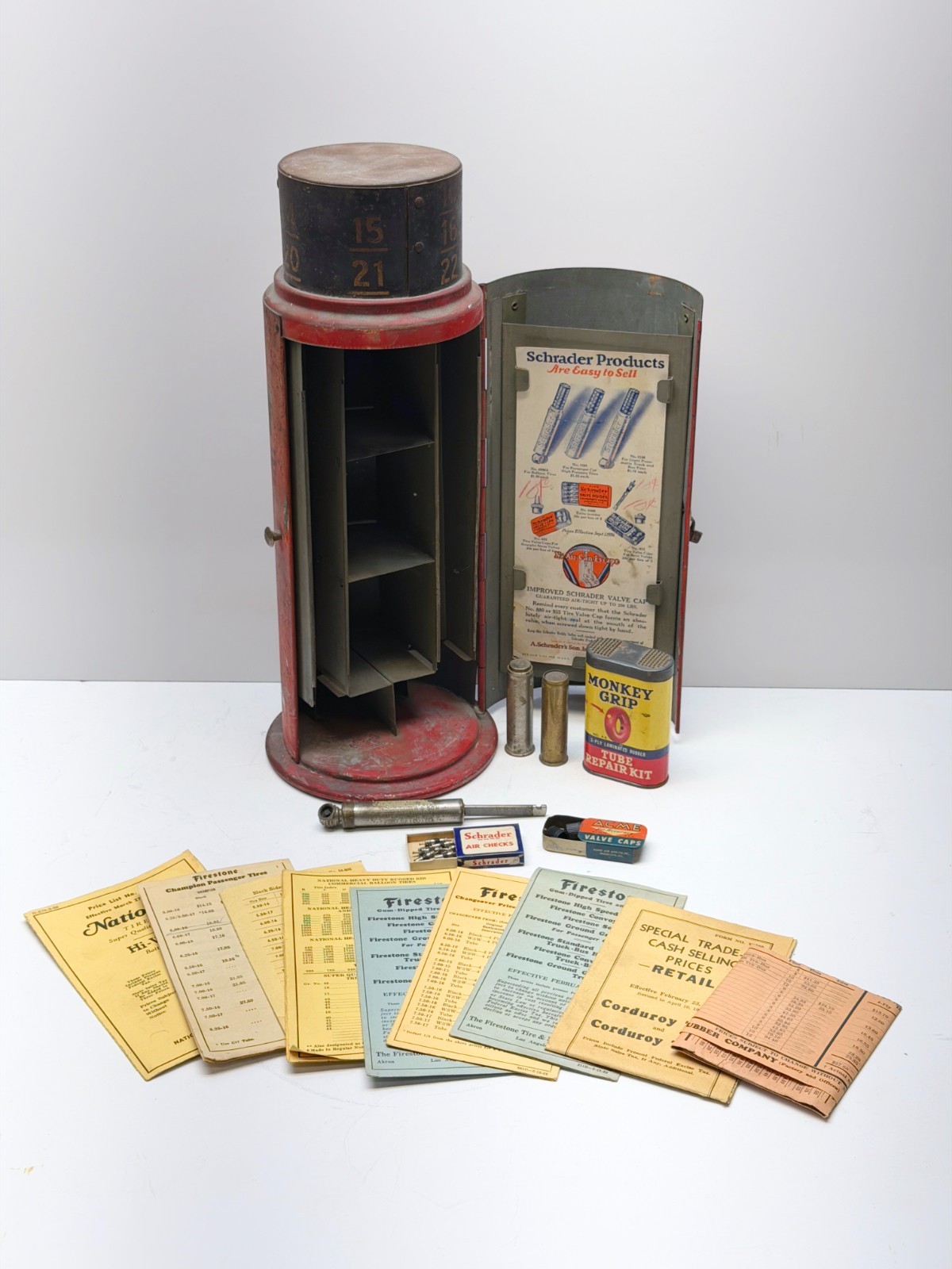 VTG ATQ Schrader Tire Pressure Gauge Display Counter Advertising Bicycle Car 15