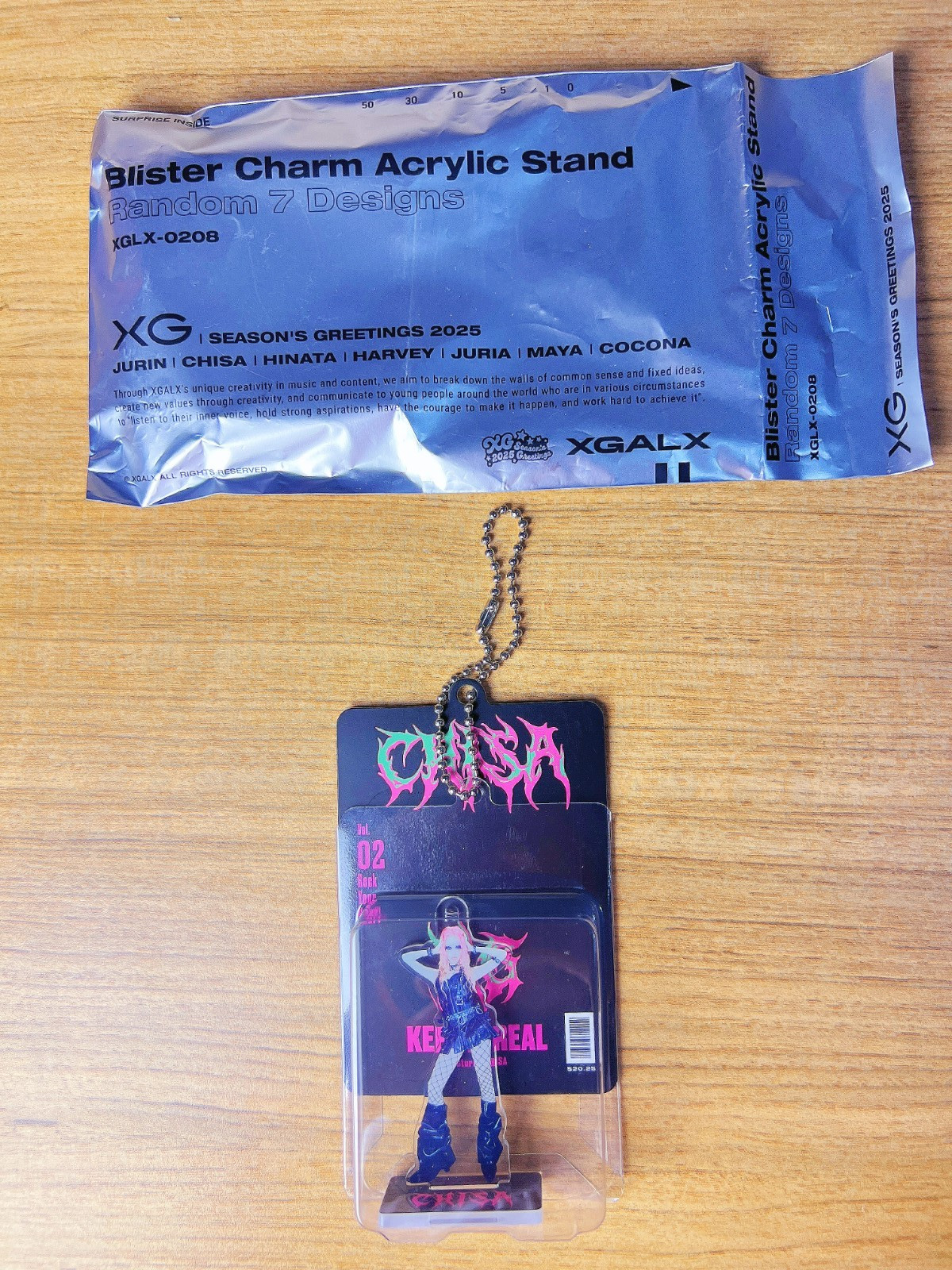 XG JPOP 2025 Season Greetings Charm Stand Chisa Official Merchandise